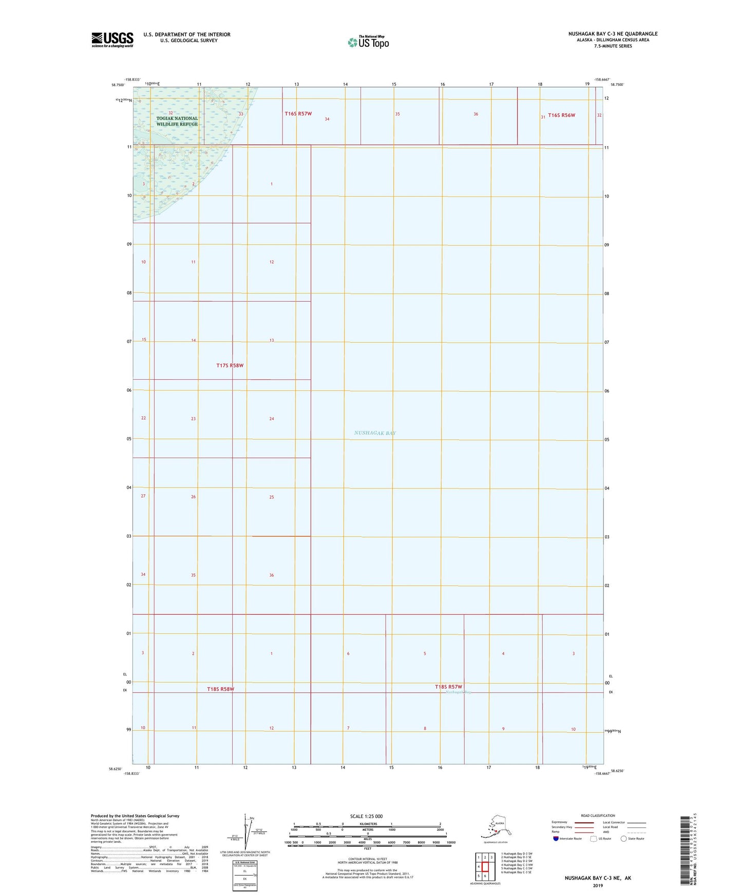 Nushagak Bay C-3 NE Alaska US Topo Map Image