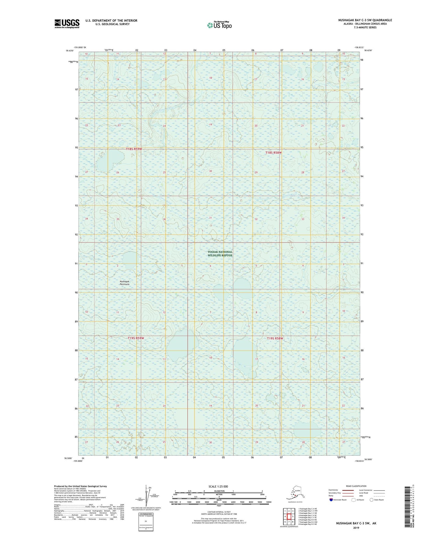 Nushagak Bay C-3 SW Alaska US Topo Map Image