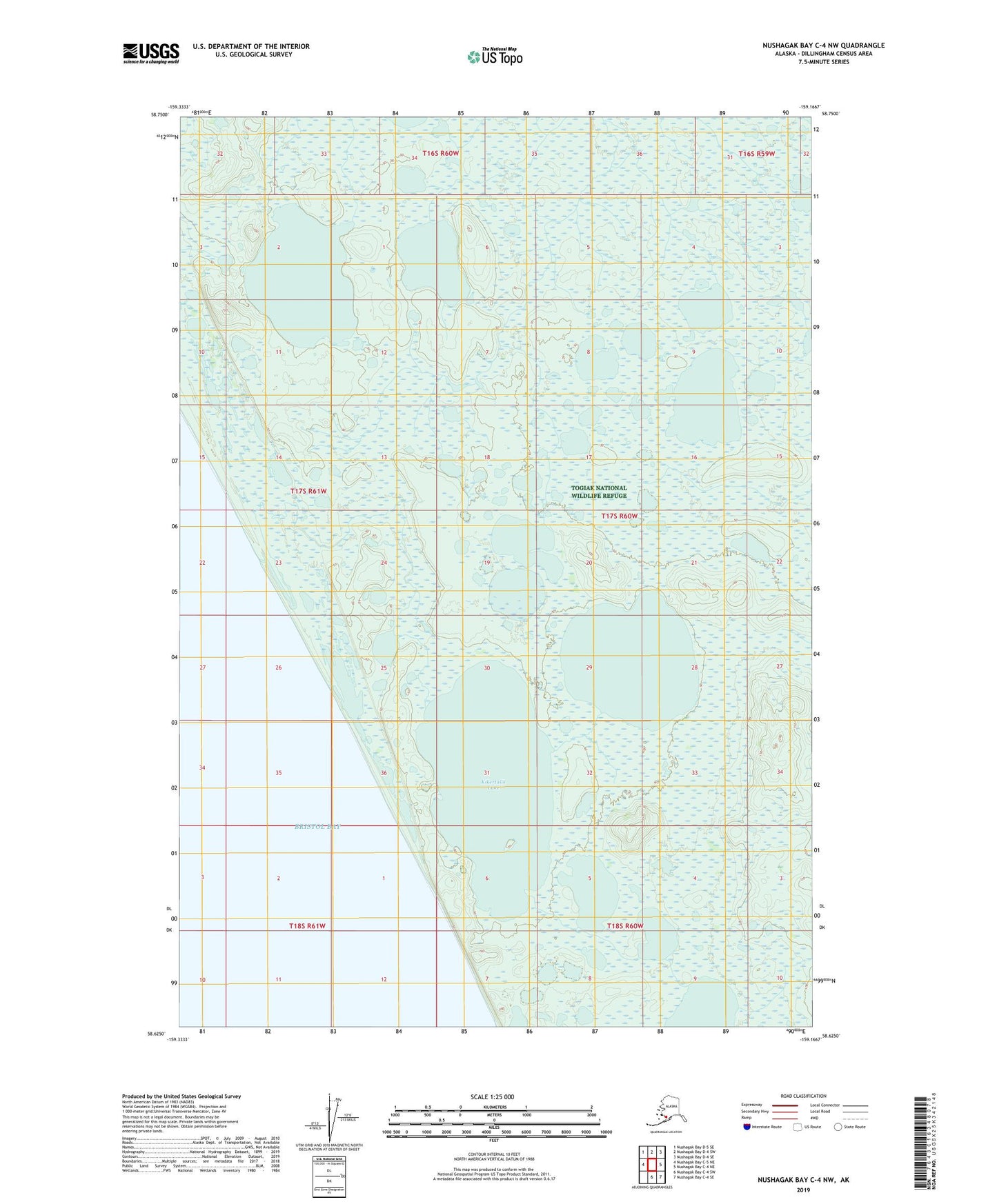 Nushagak Bay C-4 NW Alaska US Topo Map Image