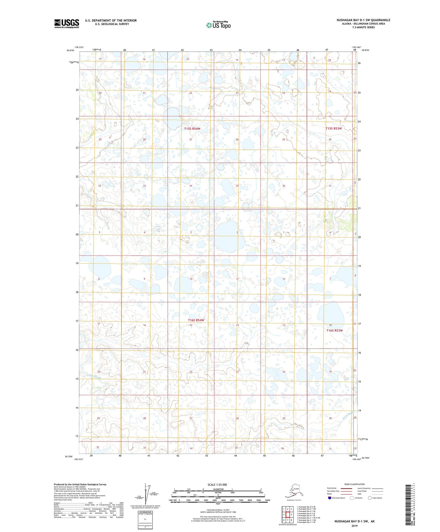Nushagak Bay D-1 SW Alaska US Topo Map Image