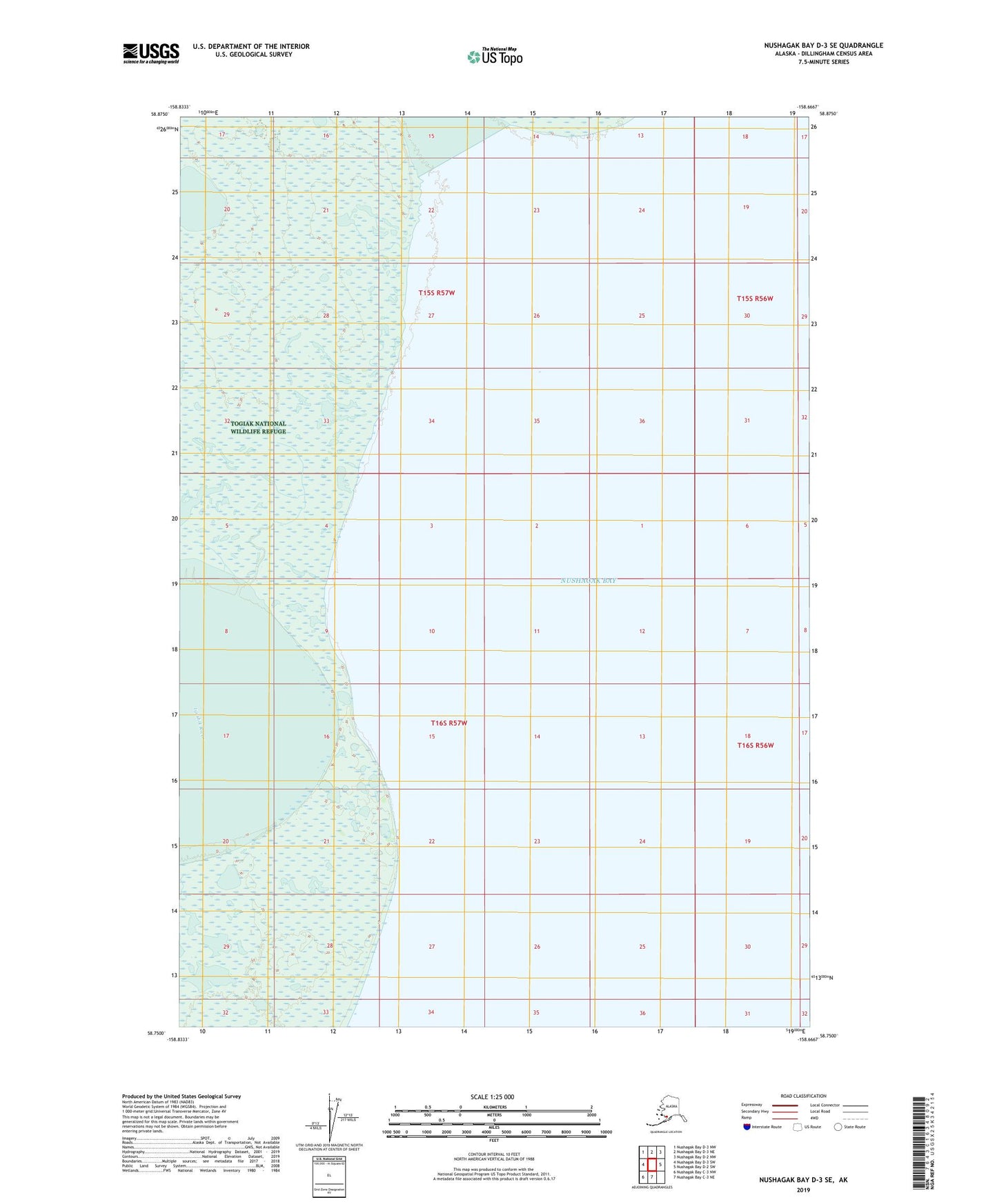 Nushagak Bay D-3 SE Alaska US Topo Map Image