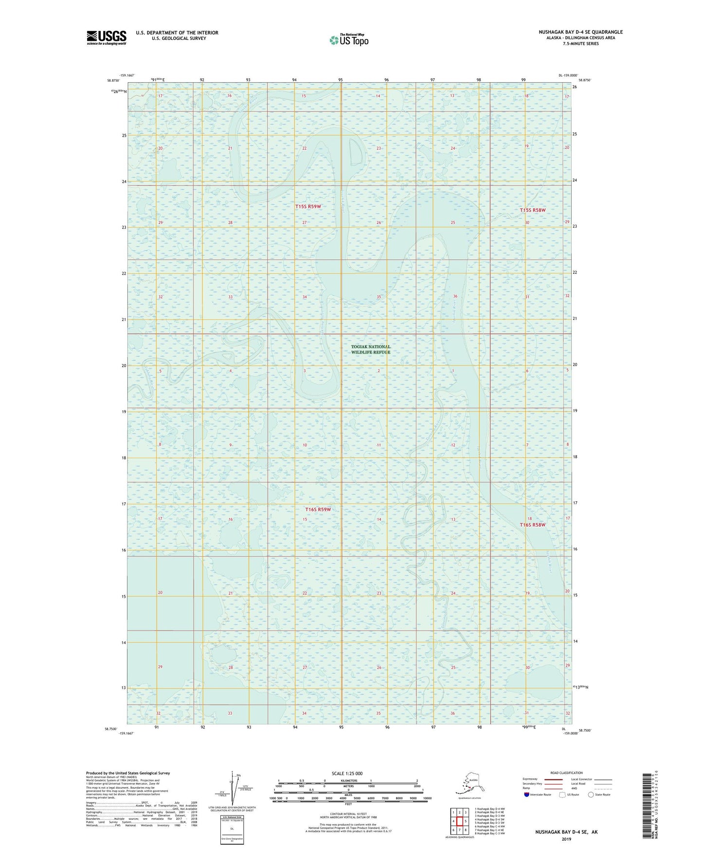 Nushagak Bay D-4 SE Alaska US Topo Map Image