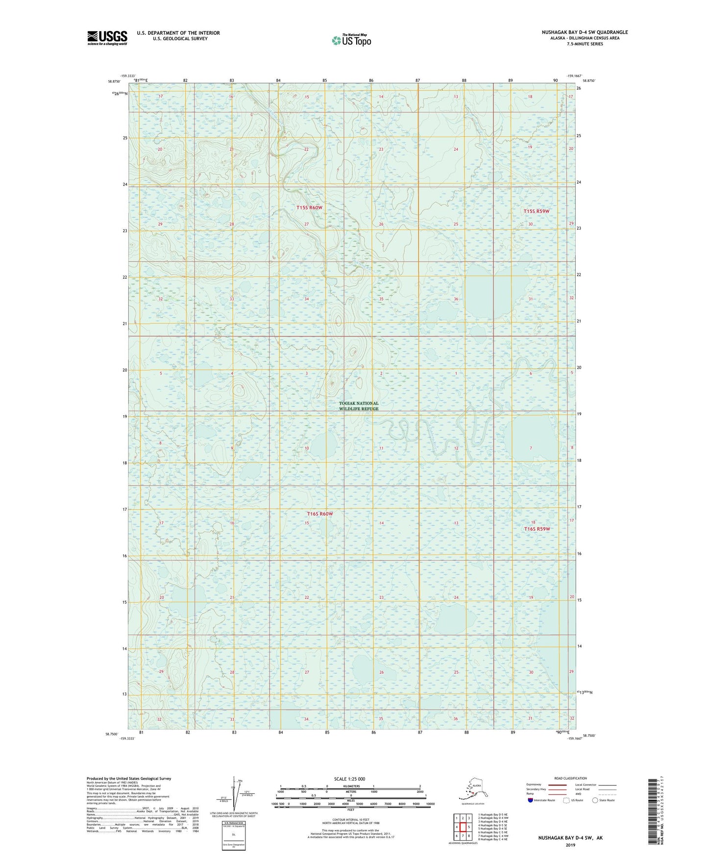 Nushagak Bay D-4 SW Alaska US Topo Map Image