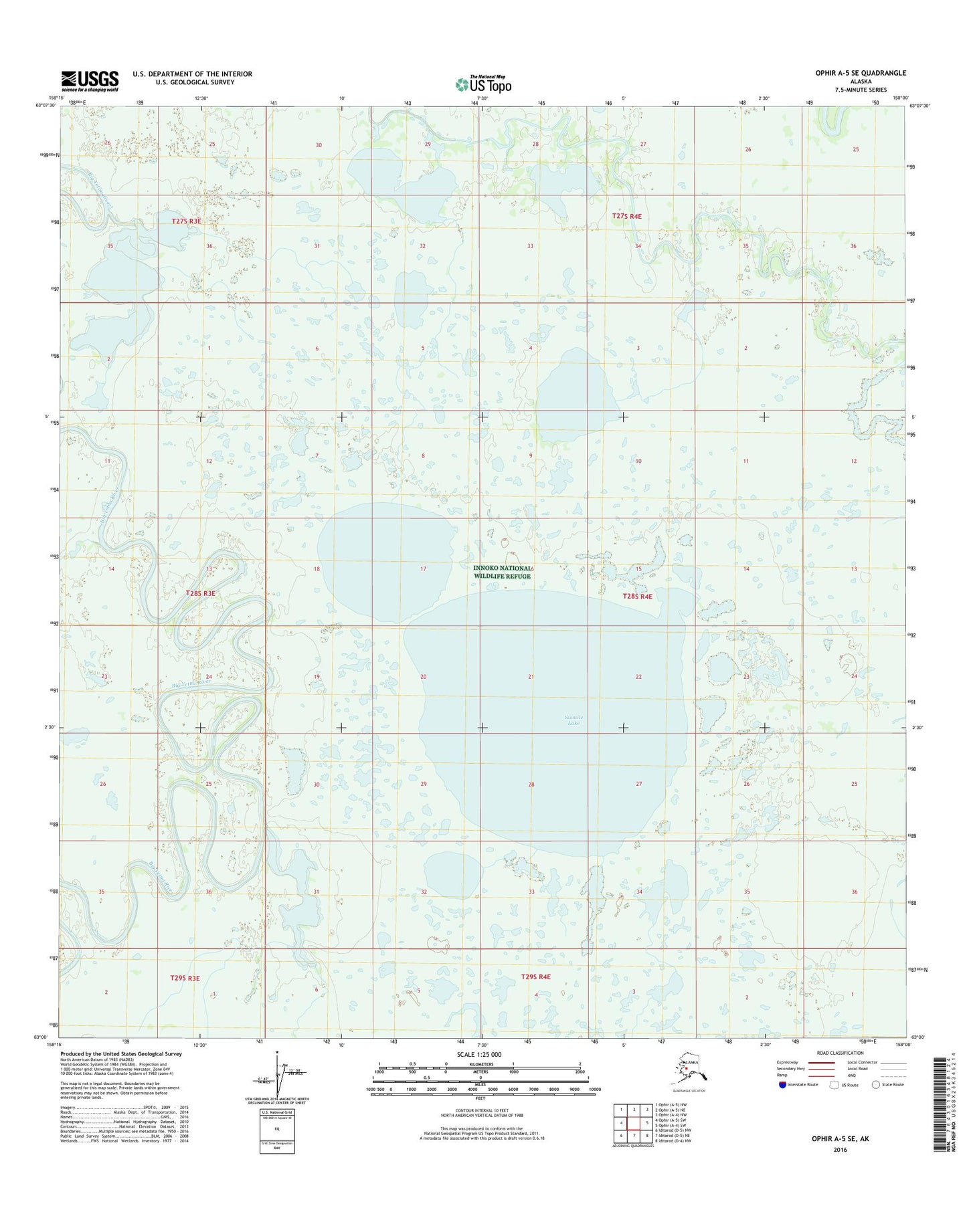 Ophir A-5 SE Alaska US Topo Map Image