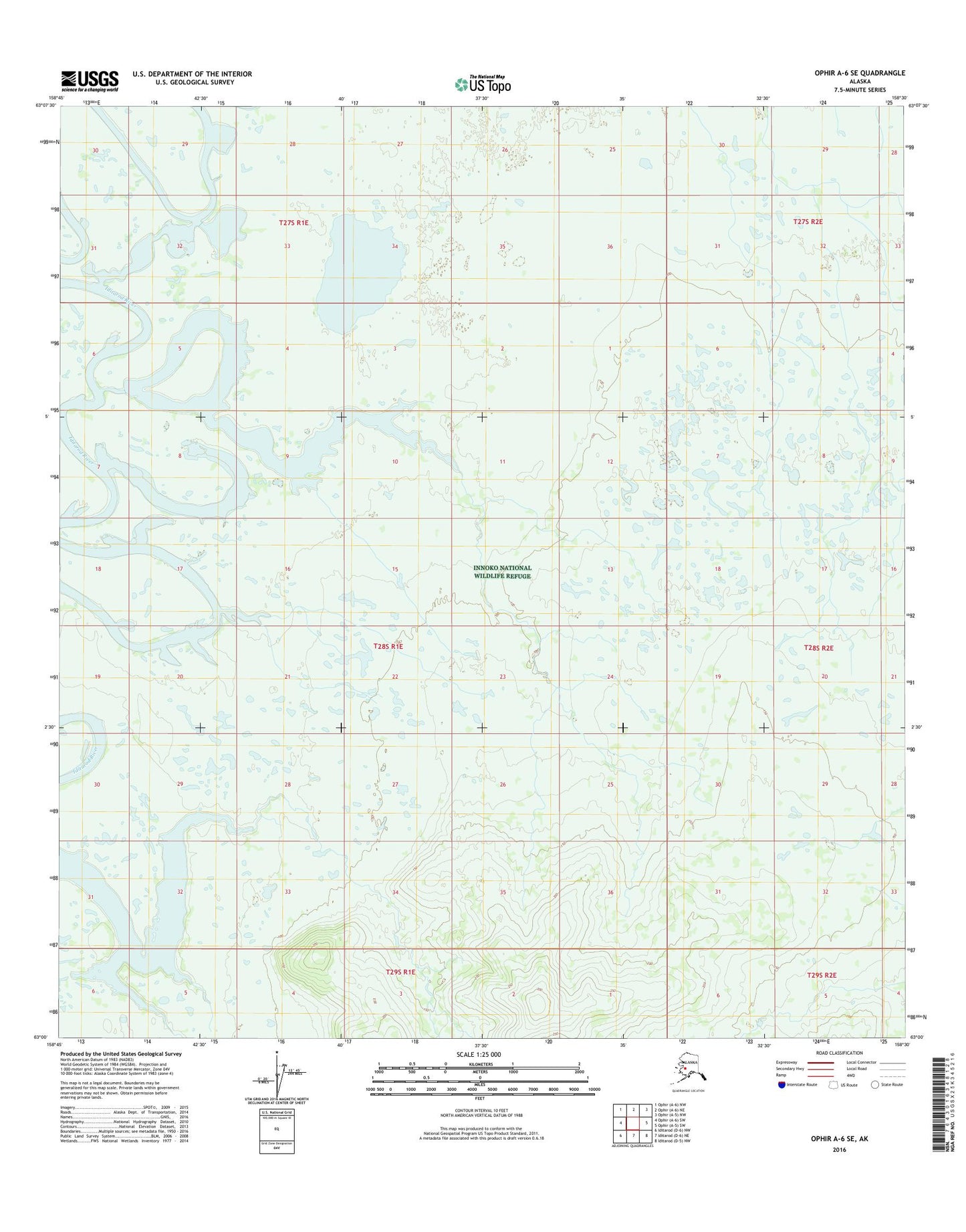 Ophir A-6 SE Alaska US Topo Map Image