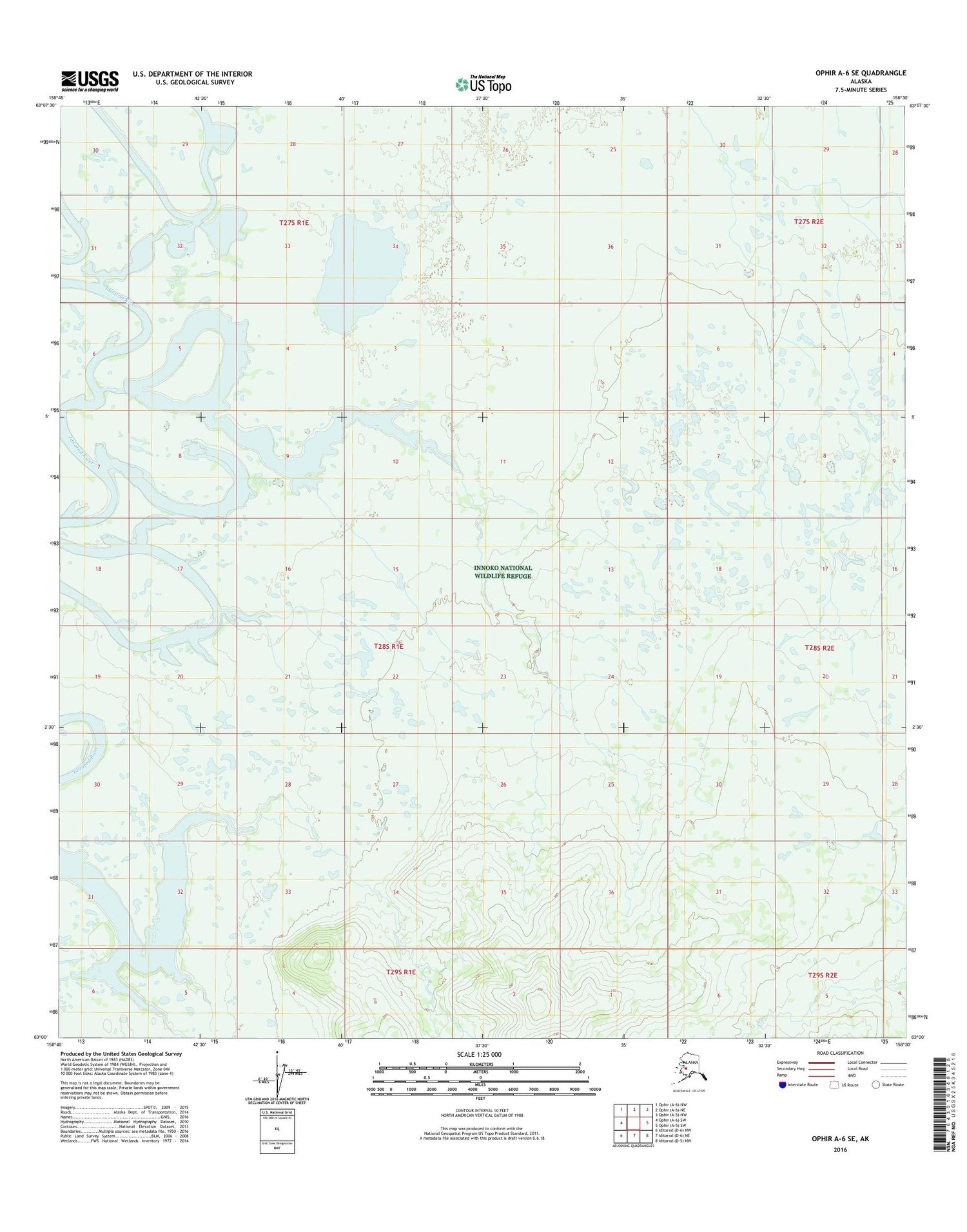 Ophir A-6 SE Alaska US Topo Map Image