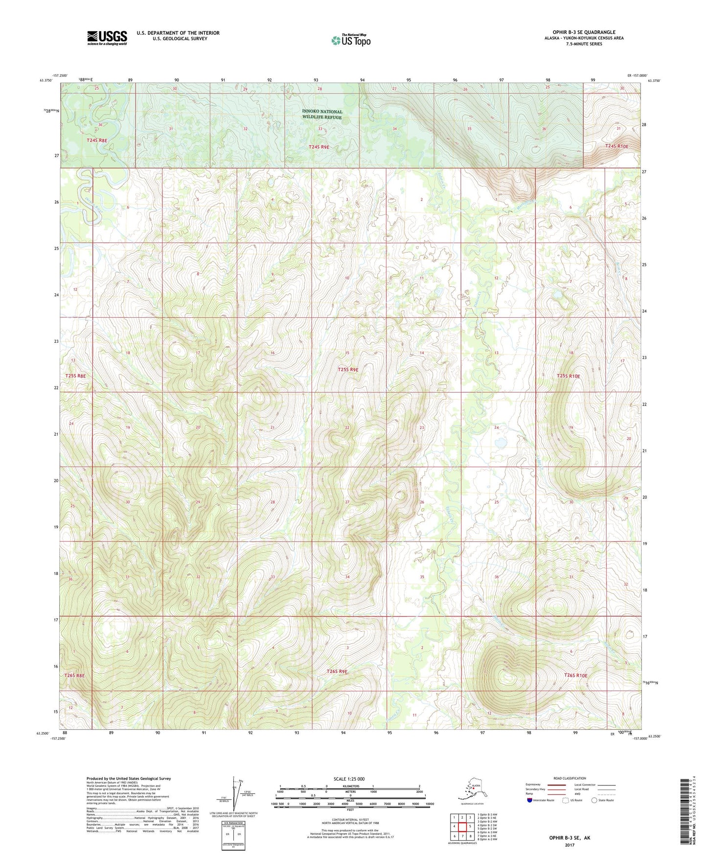 Ophir B-3 SE Alaska US Topo Map Image
