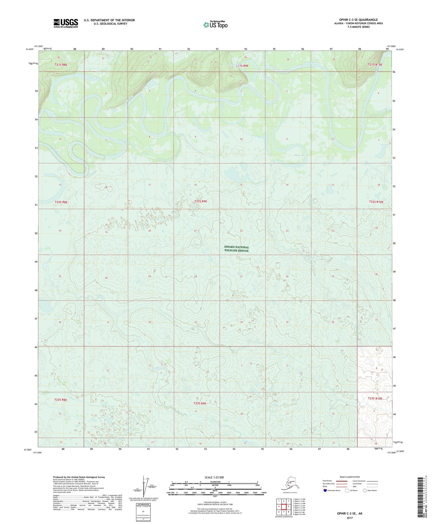 Ophir C-3 SE Alaska US Topo Map Image