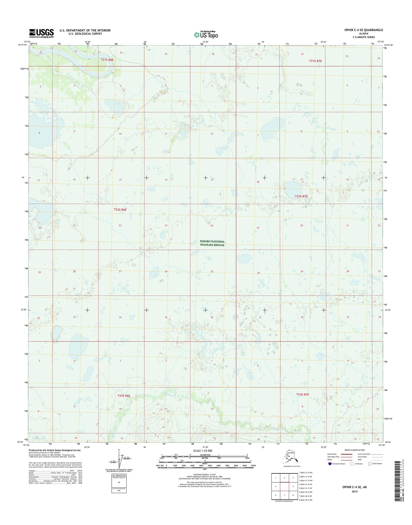 Ophir C-4 SE Alaska US Topo Map Image