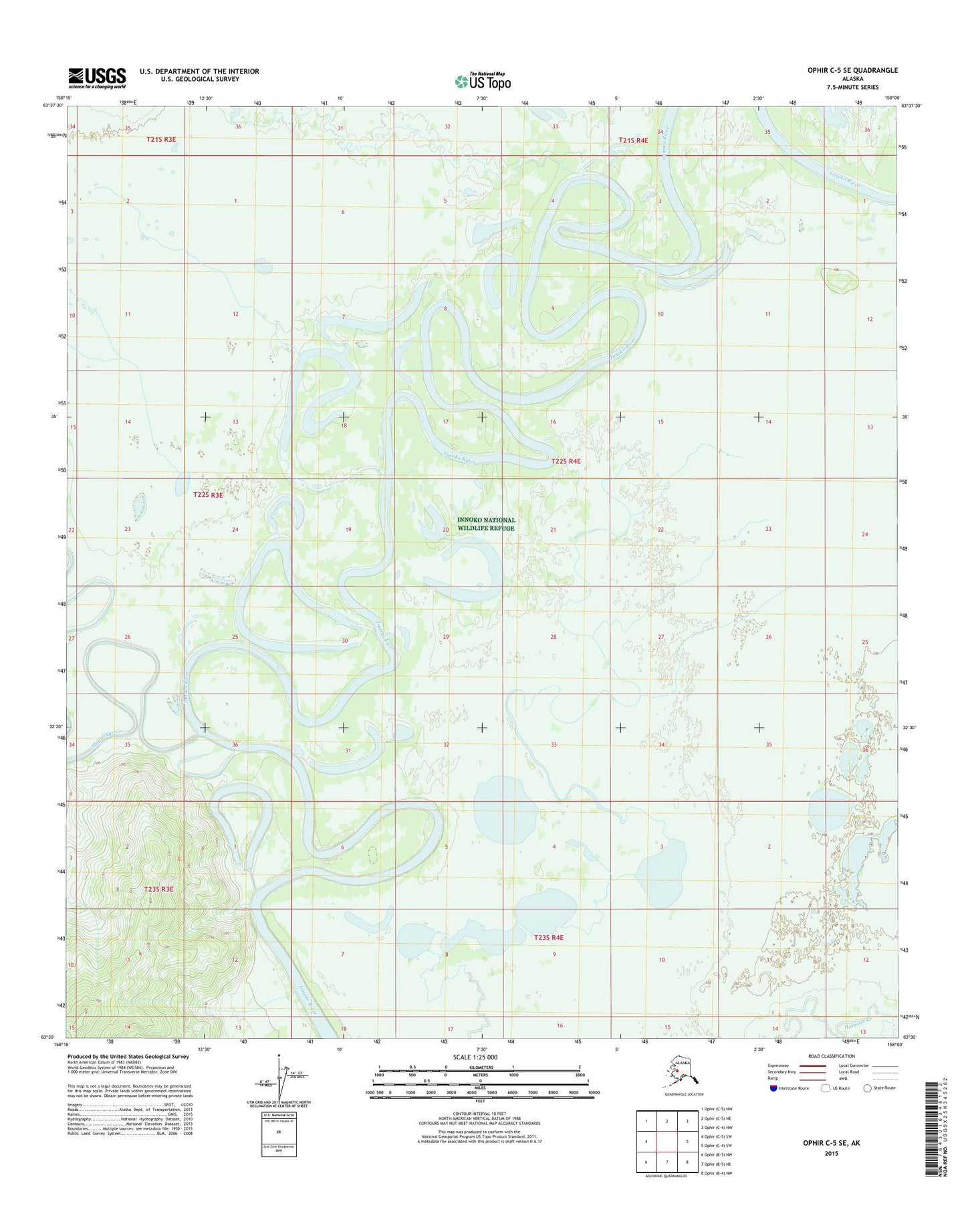 Ophir C-5 SE Alaska US Topo Map Image