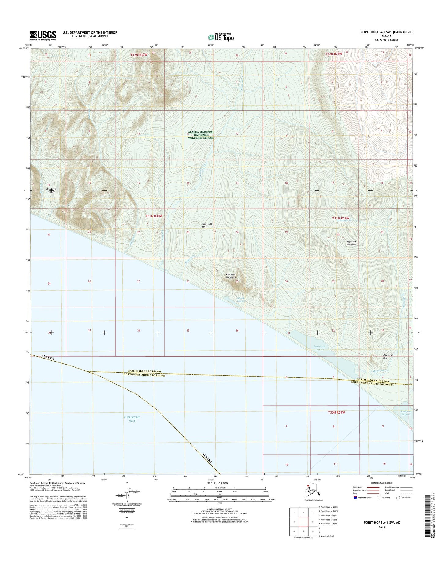 Point Hope A-1 SW Alaska US Topo Map Image