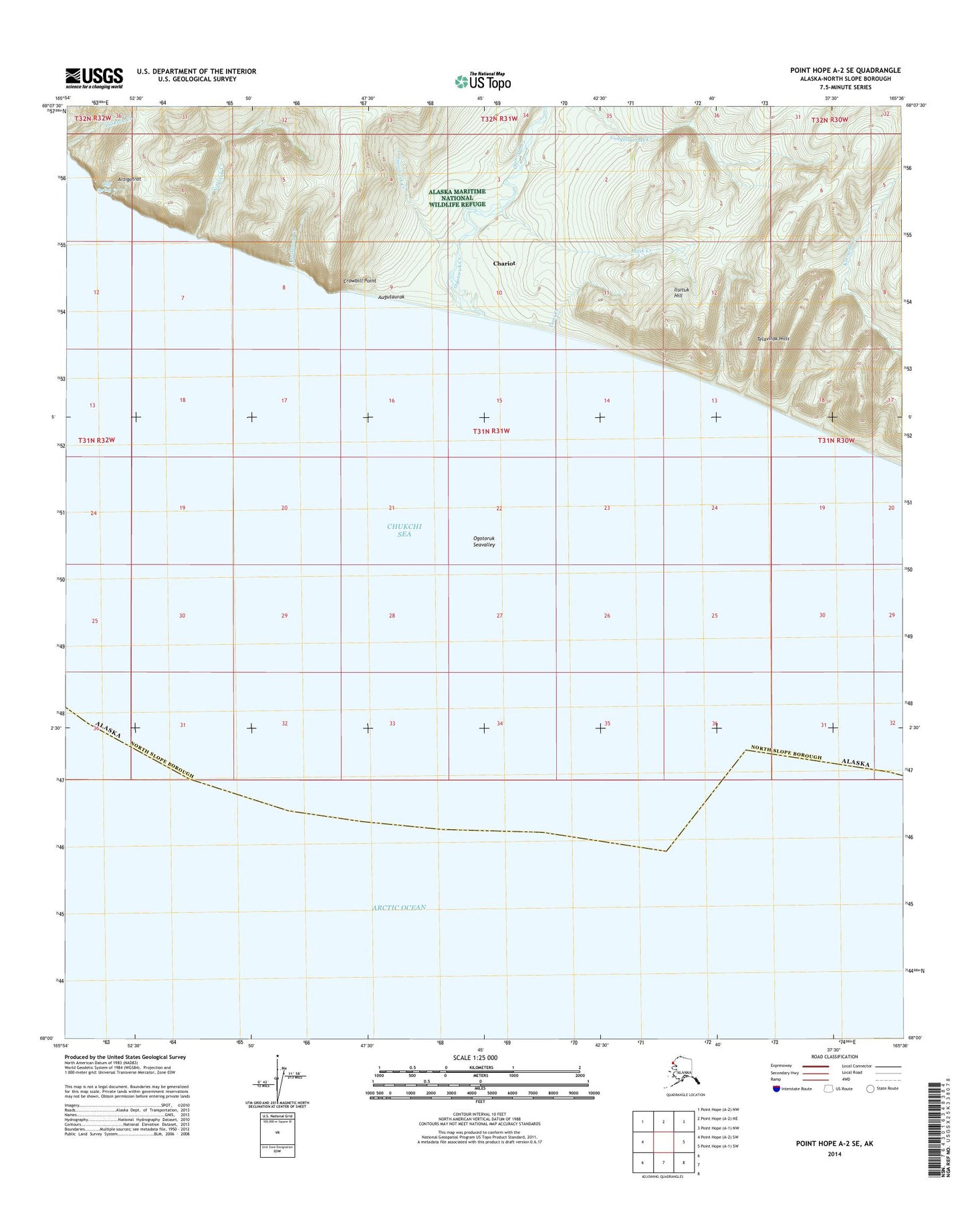 Point Hope A-2 SE Alaska US Topo Map Image