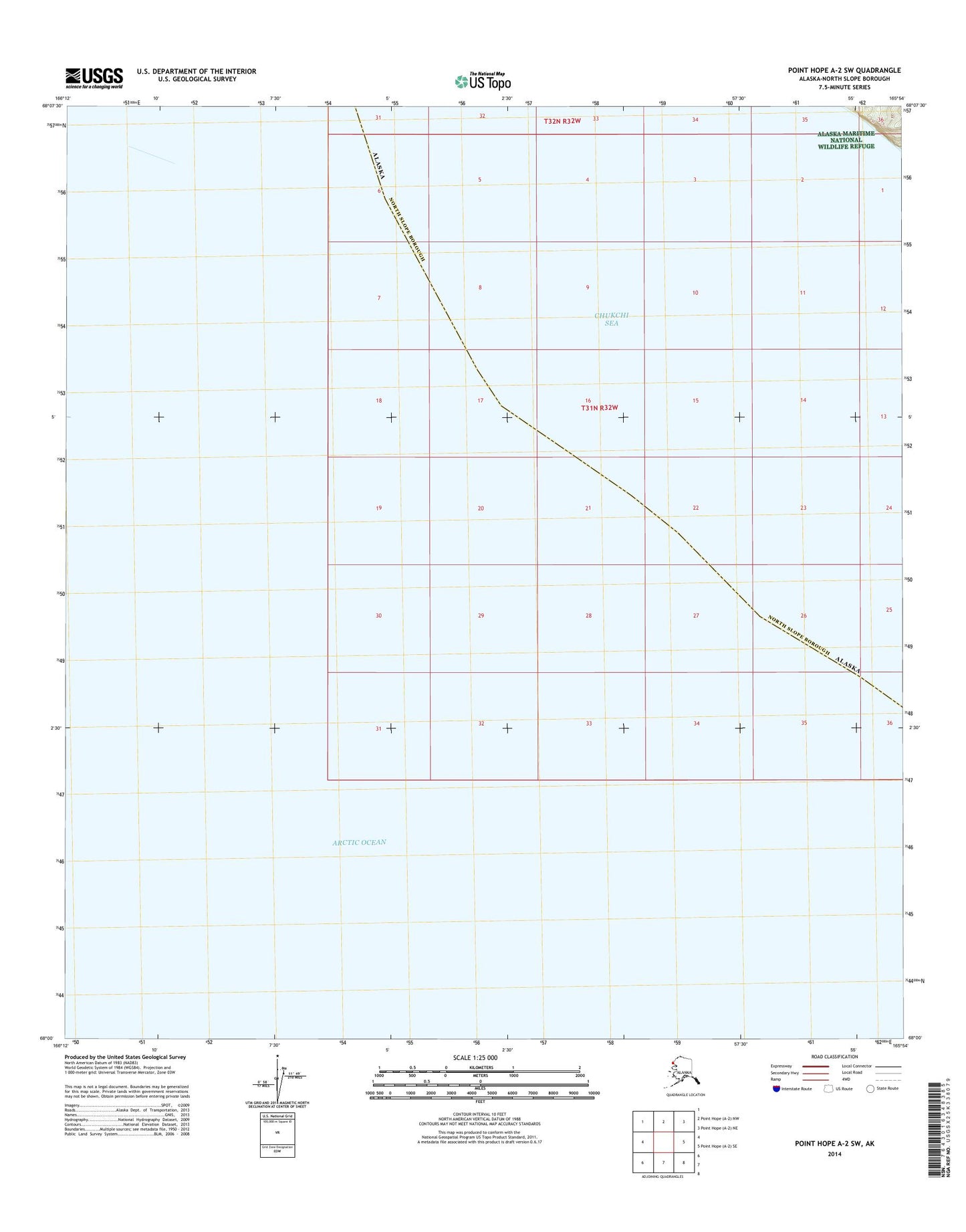 Point Hope A-2 SW Alaska US Topo Map Image