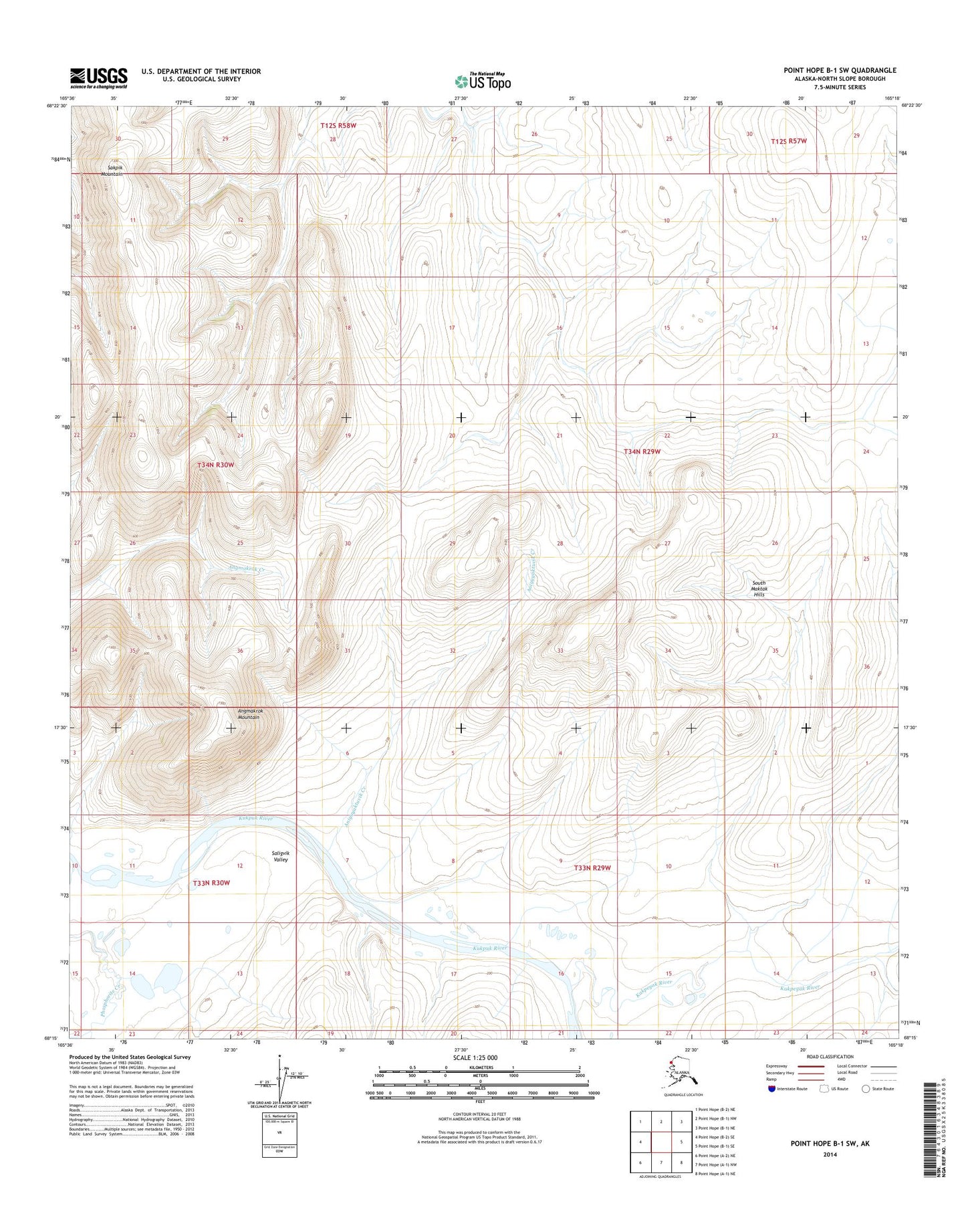 Point Hope B-1 SW Alaska US Topo Map Image