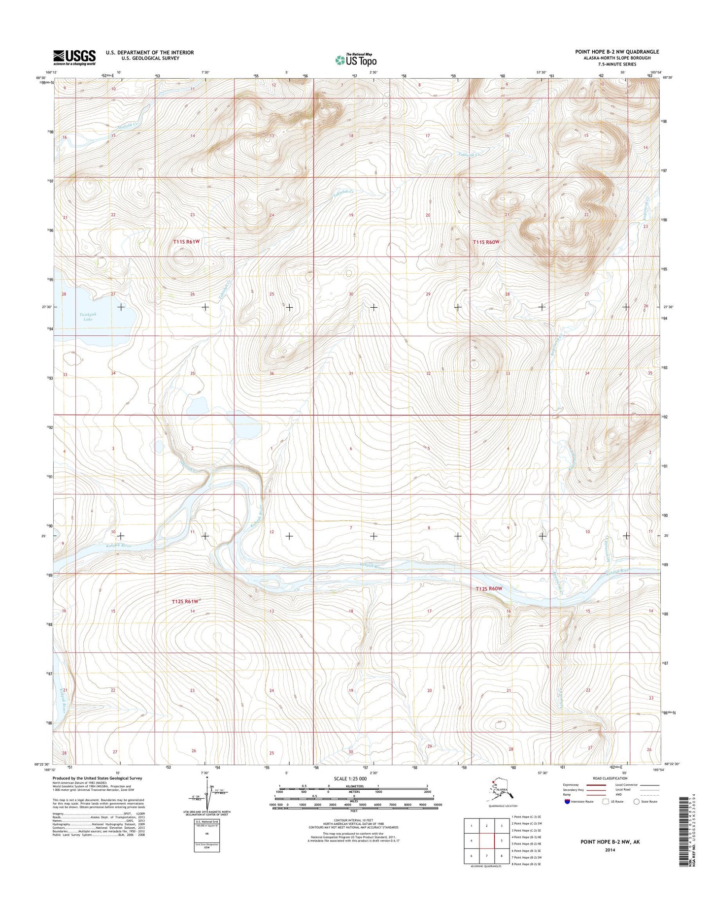 Point Hope B-2 NW Alaska US Topo Map Image