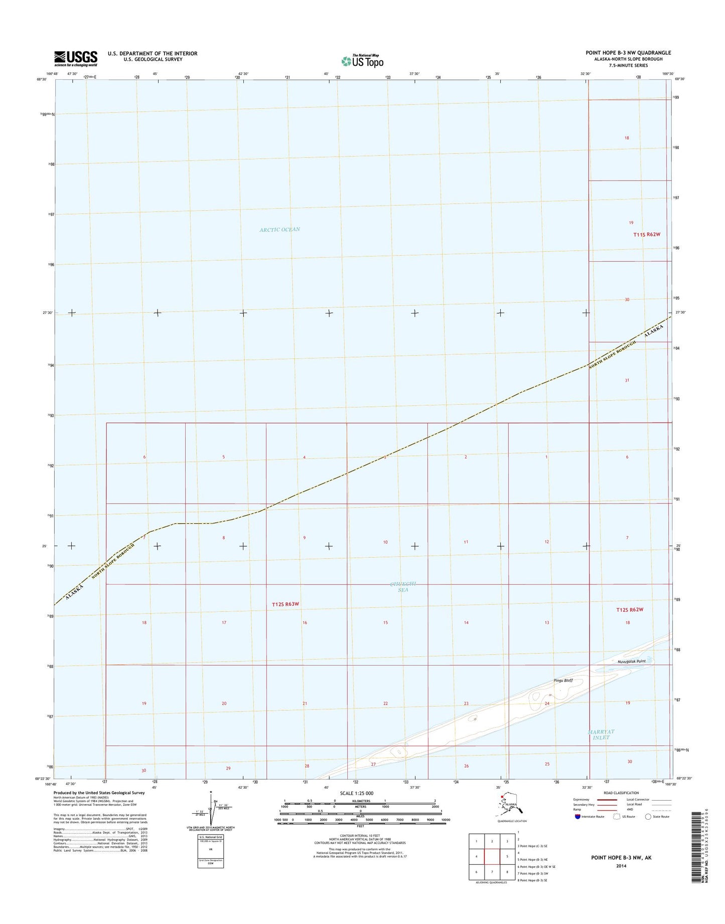 Point Hope B-3 NW Alaska US Topo Map Image