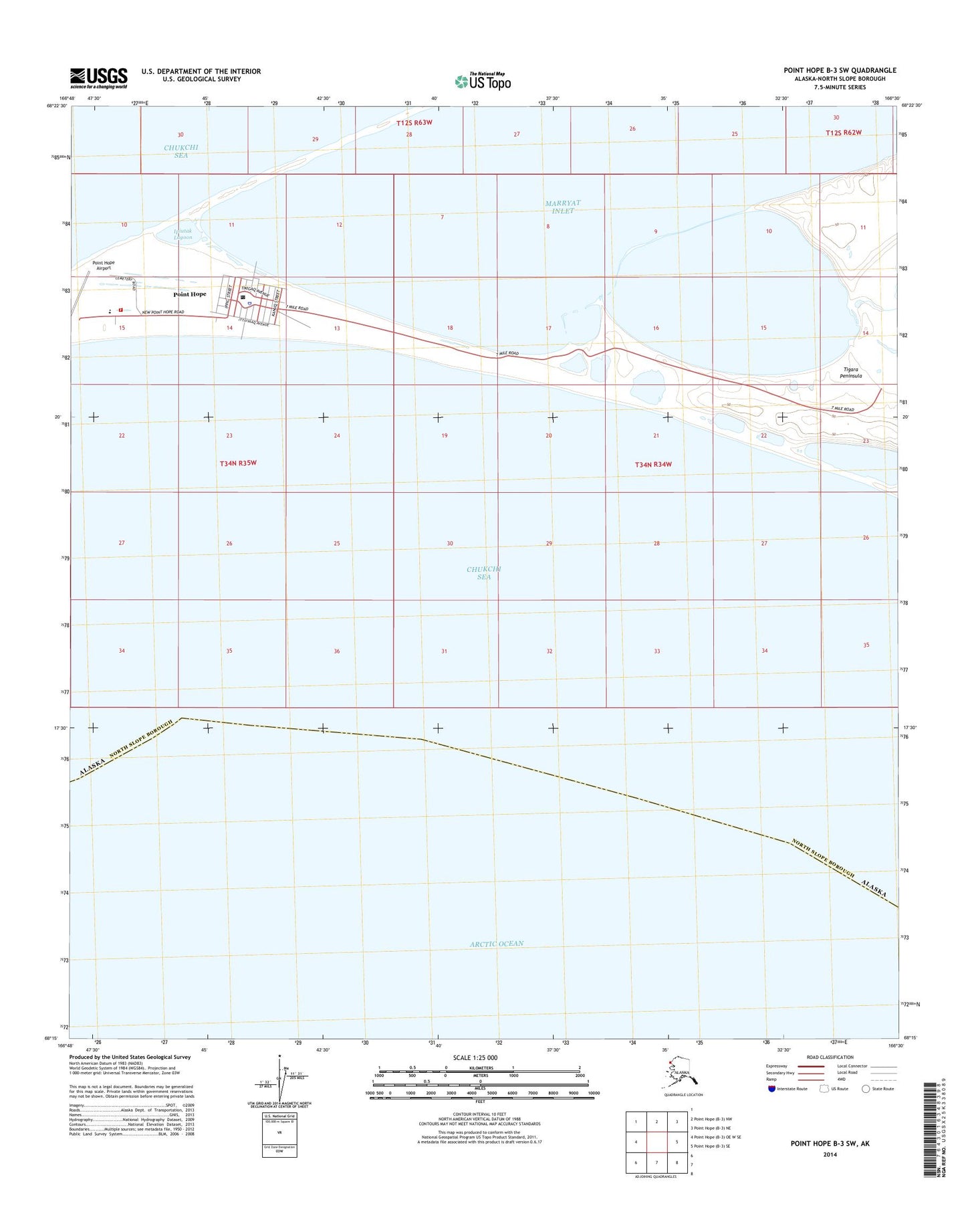 Point Hope B-3 SW Alaska US Topo Map Image