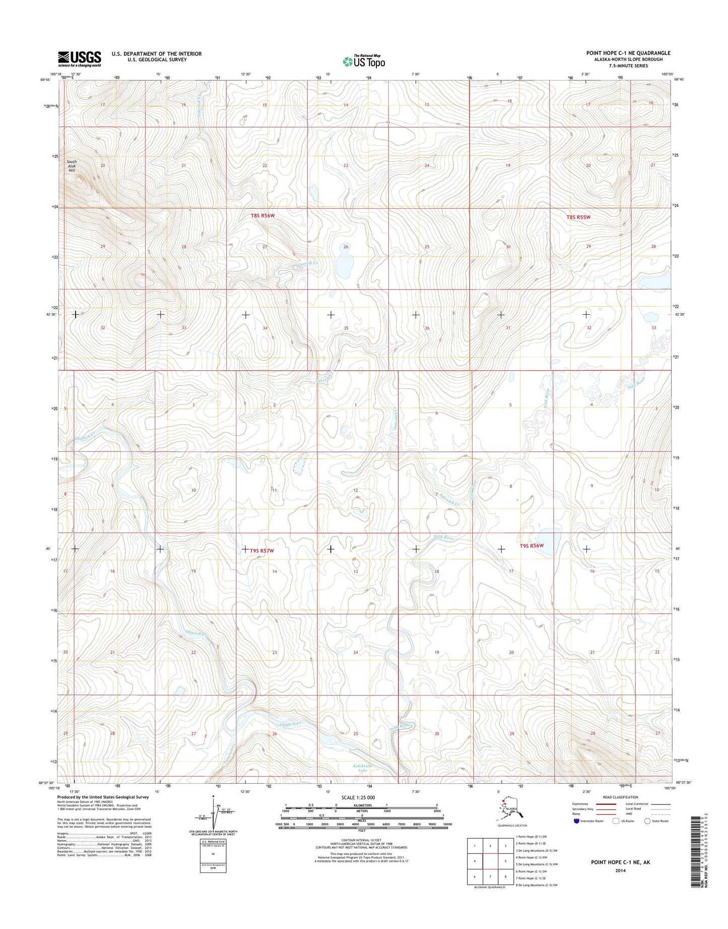 Point Hope C-1 NE Alaska US Topo Map Image