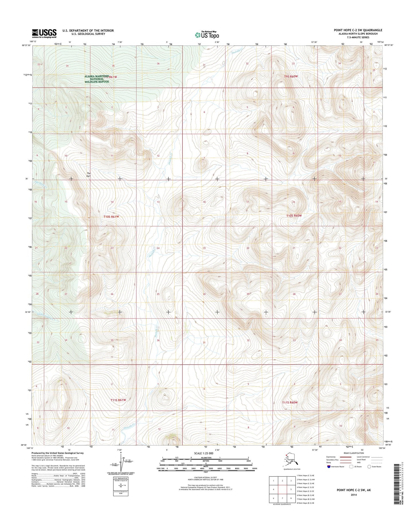 Point Hope C-2 SW Alaska US Topo Map Image