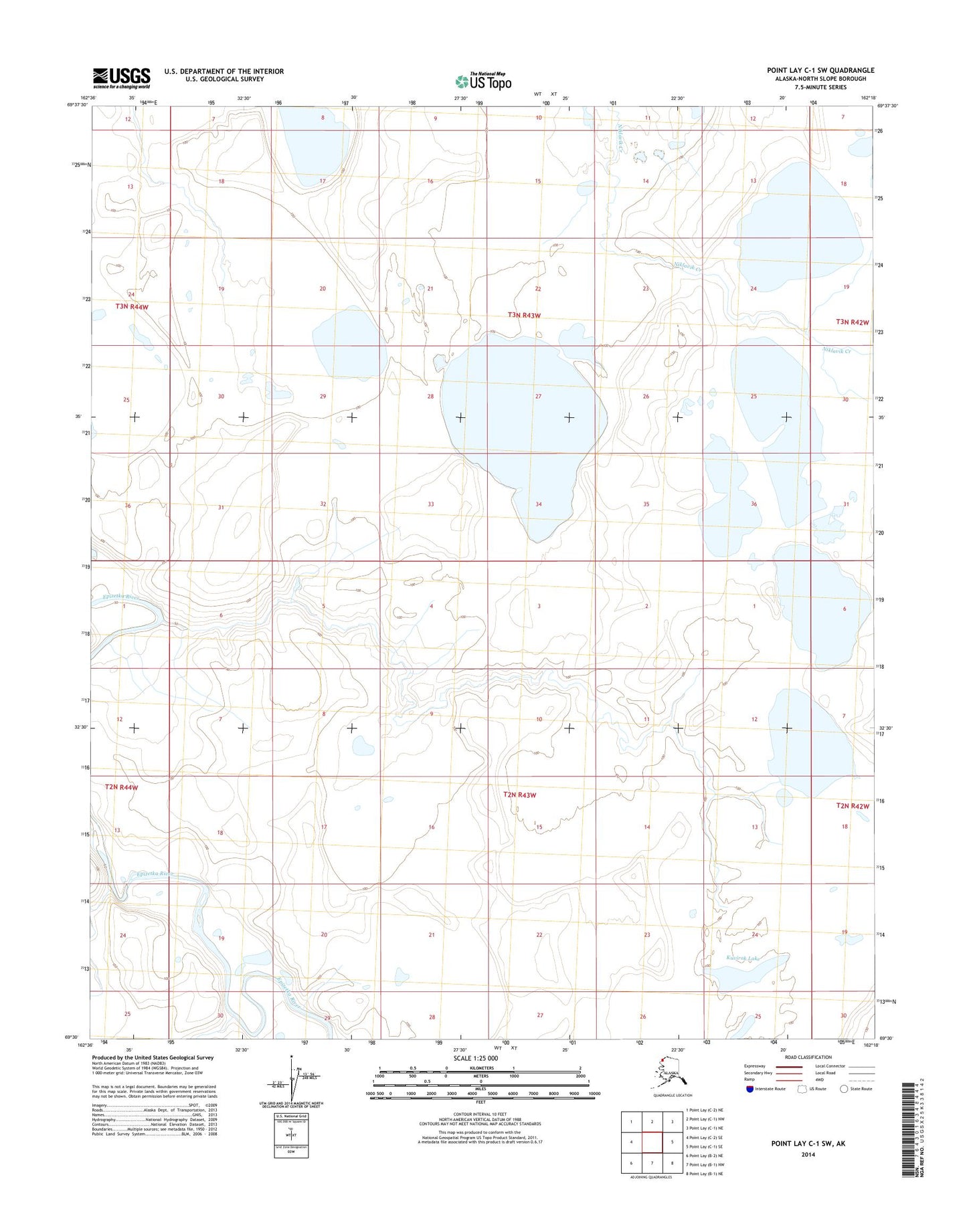Point Lay C-1 SW Alaska US Topo Map Image