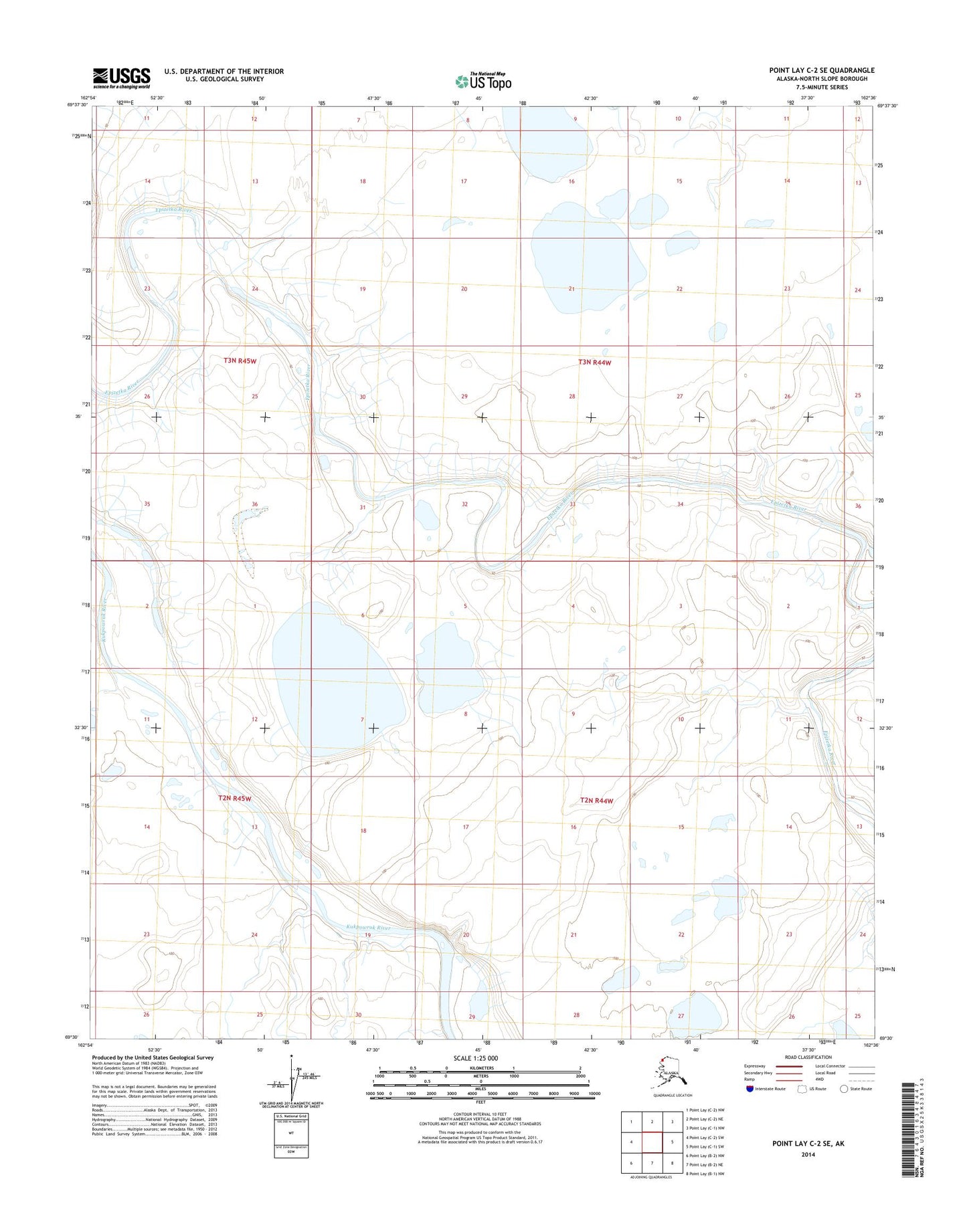 Point Lay C-2 SE Alaska US Topo Map Image