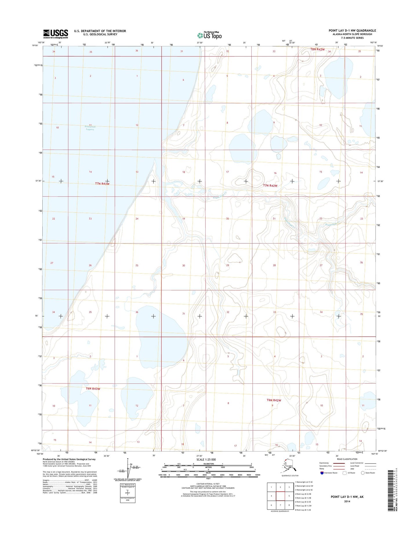 Point Lay D-1 NW Alaska US Topo Map Image