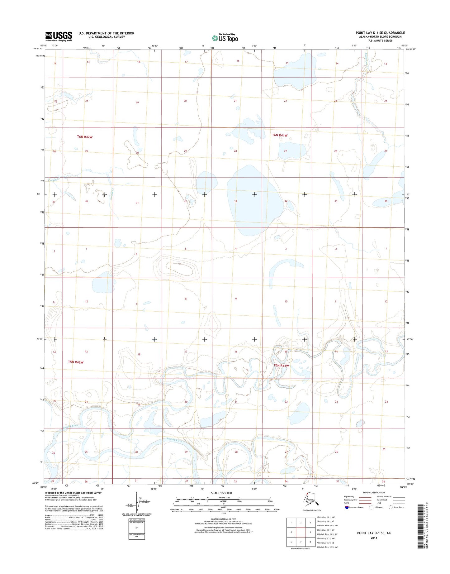 Point Lay D-1 SE Alaska US Topo Map Image