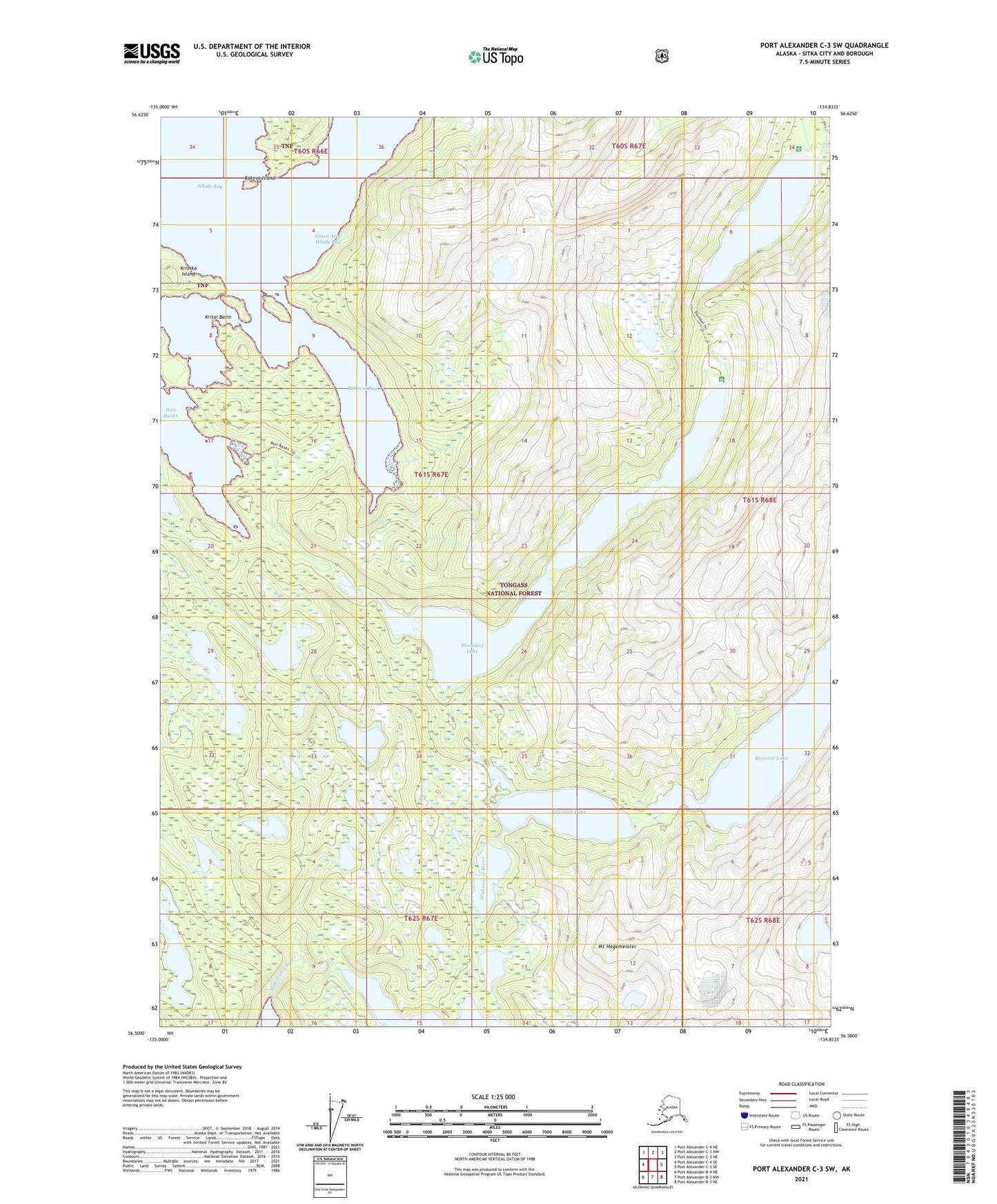 Port Alexander C-3 SW Alaska US Topo Map Image