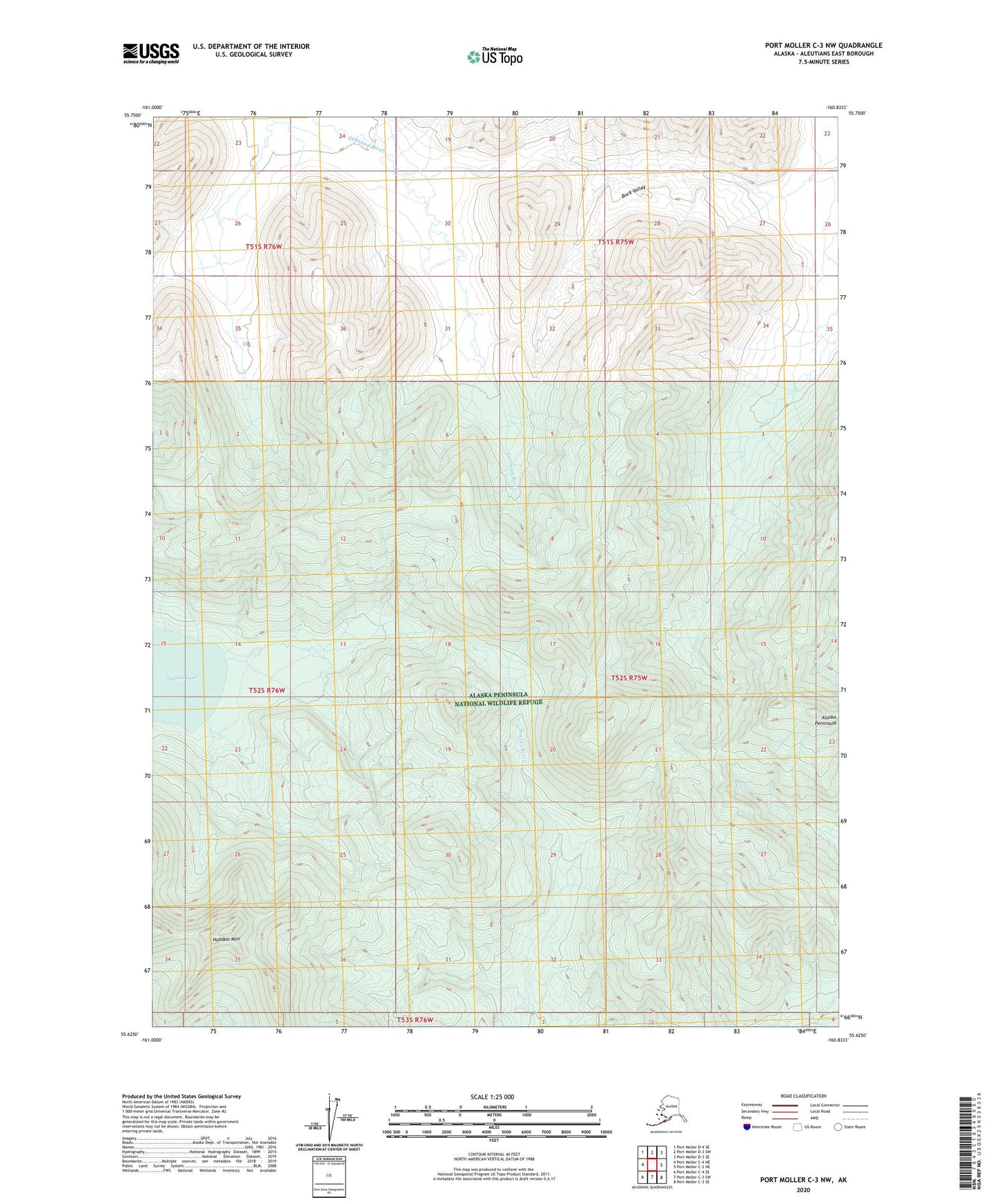 Port Moller C-3 NW Alaska US Topo Map Image
