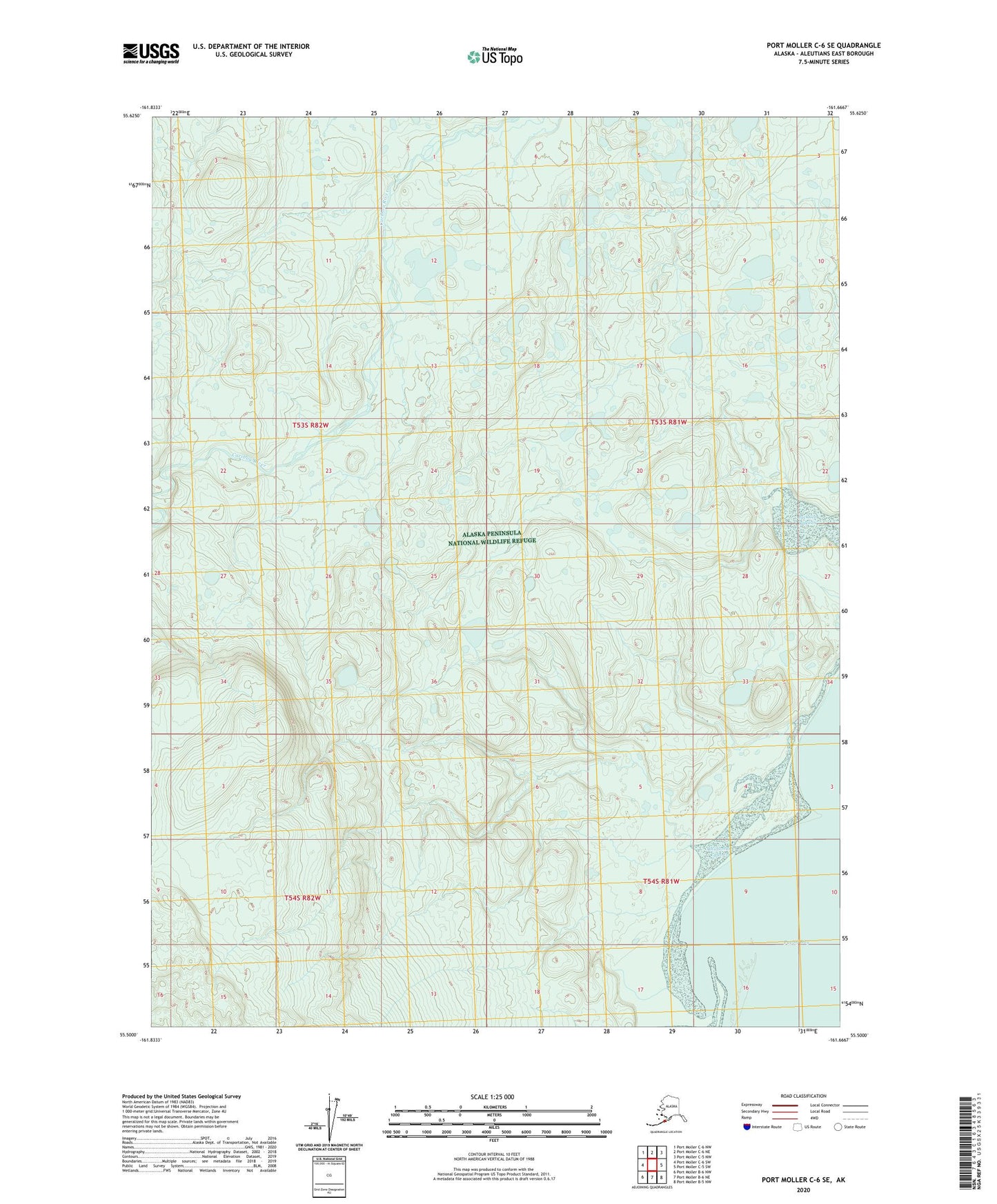 Port Moller C-6 SE Alaska US Topo Map Image