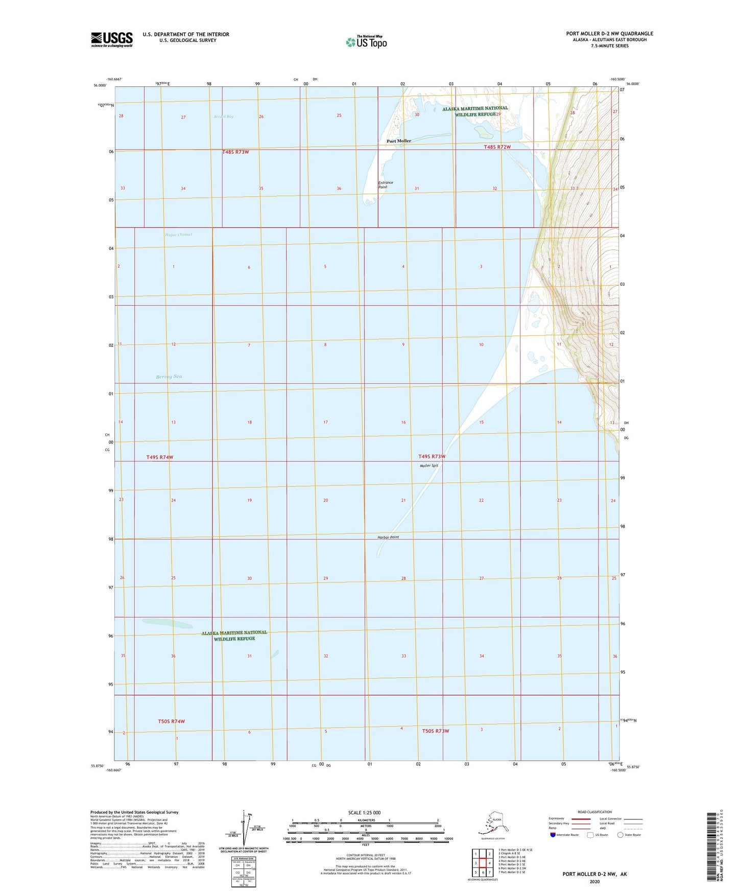 Port Moller D-2 NW Alaska US Topo Map Image