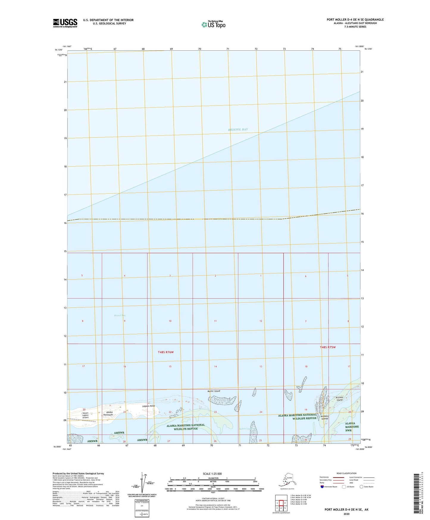 Port Moller D-4 OE N SE Alaska US Topo Map Image