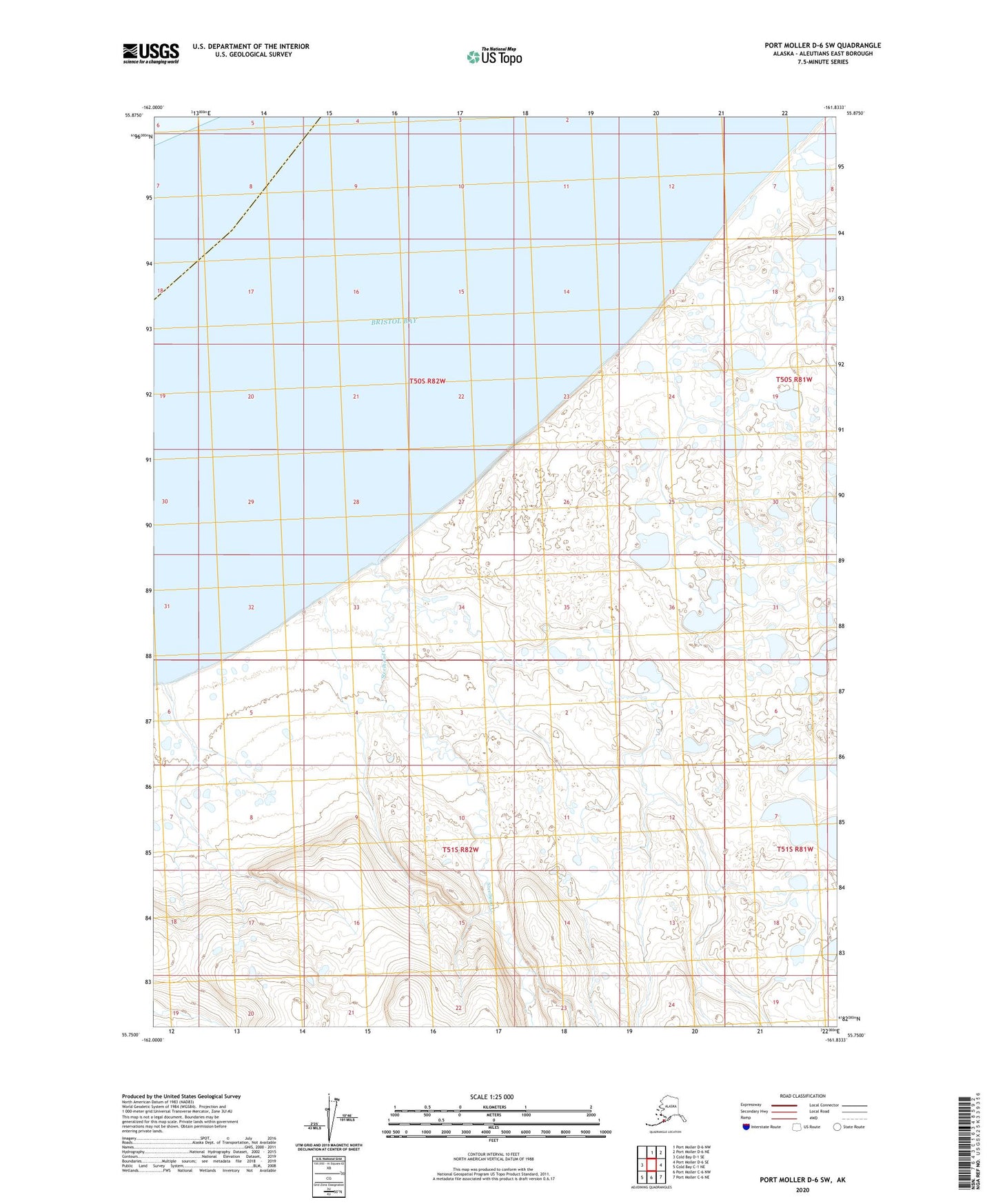 Port Moller D-6 SW Alaska US Topo Map Image