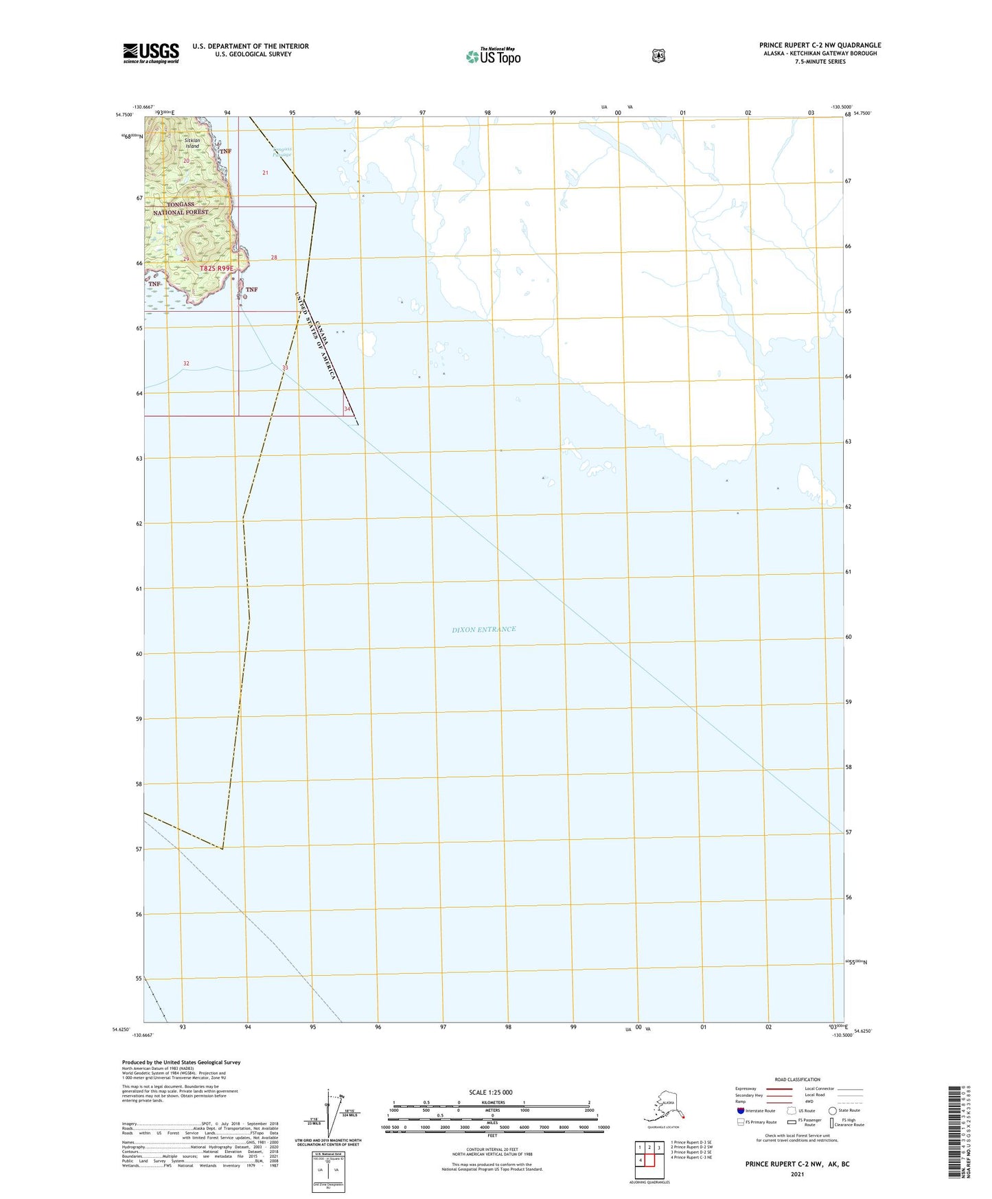 Prince Rupert C-2 NW Alaska US Topo Map Image
