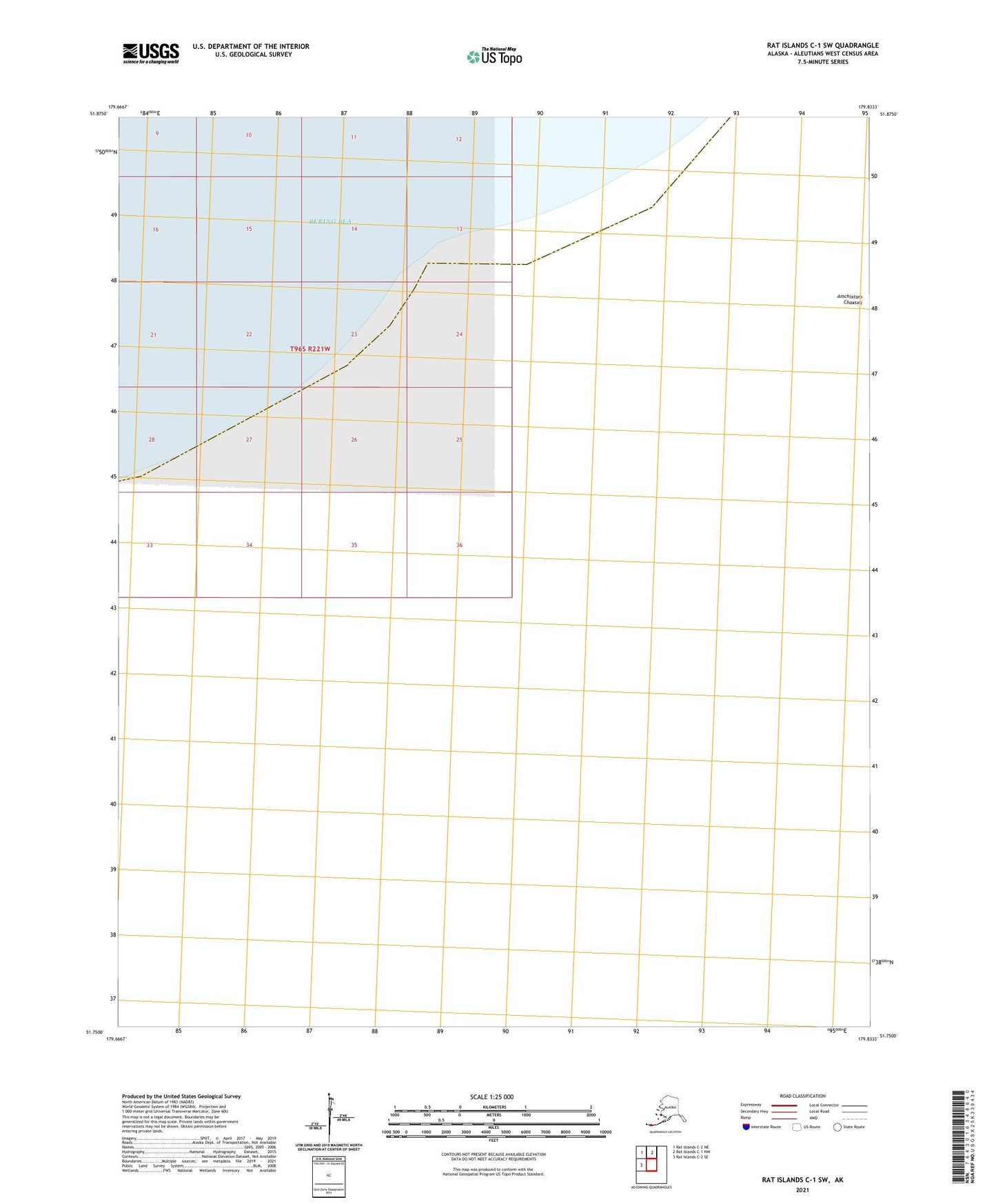 Rat Islands C-1 SW Alaska US Topo Map Image