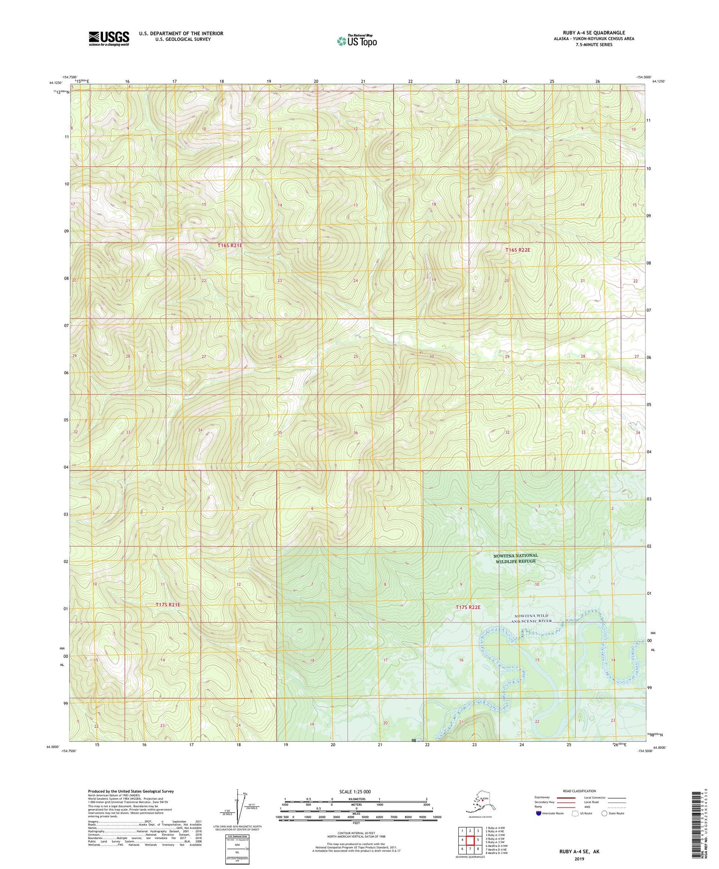 Ruby A-4 SE Alaska US Topo Map Image