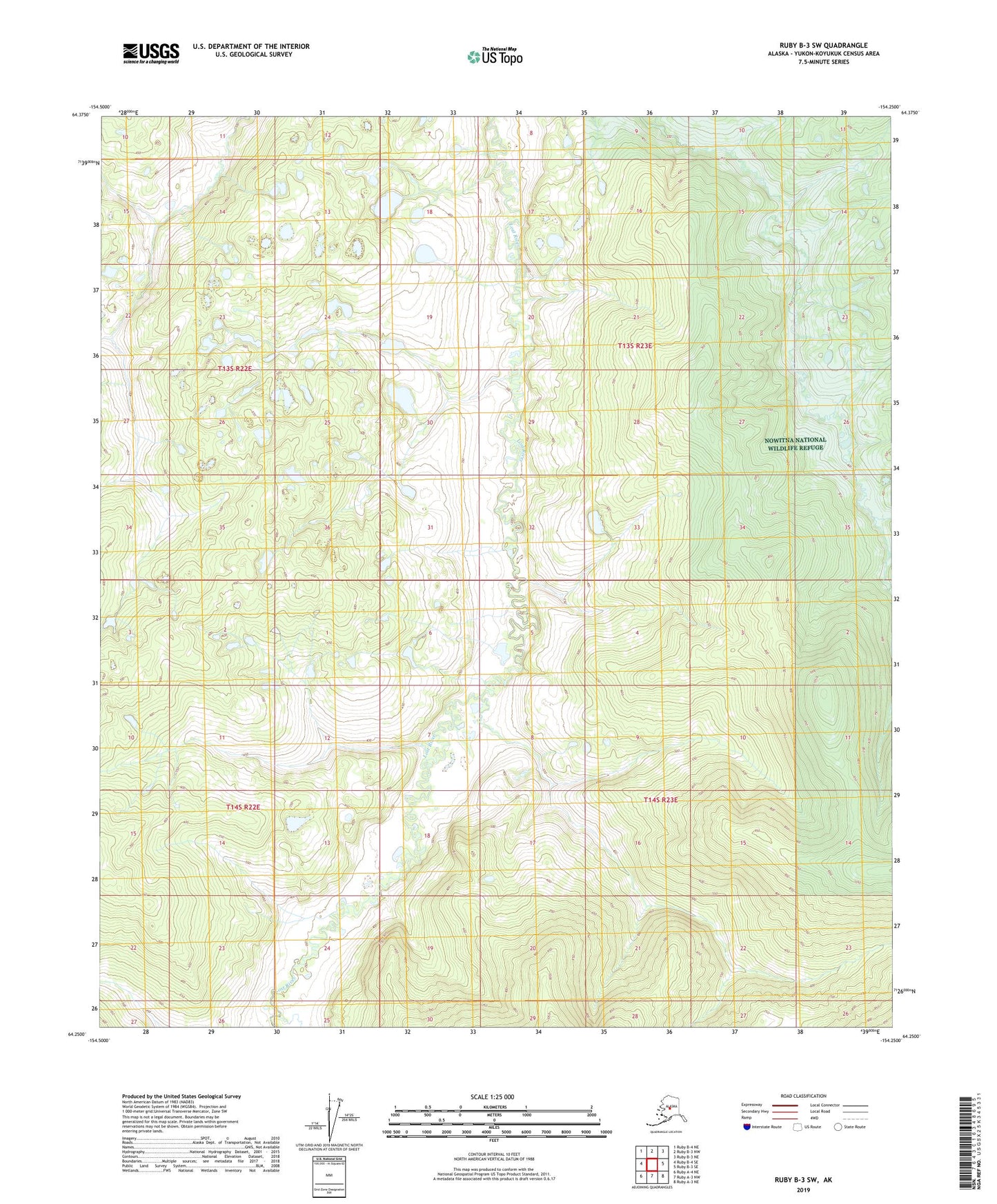 Ruby B-3 SW Alaska US Topo Map Image