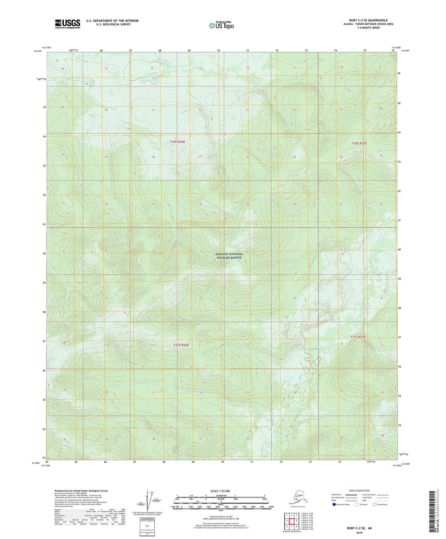 Ruby C-2 SE Alaska US Topo Map Image