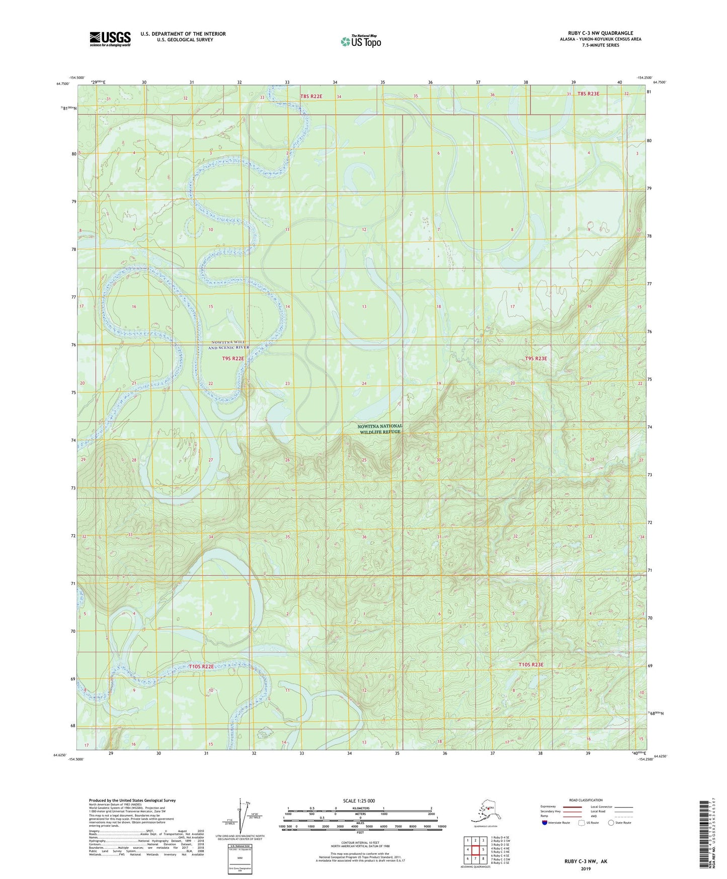 Ruby C-3 NW Alaska US Topo Map Image
