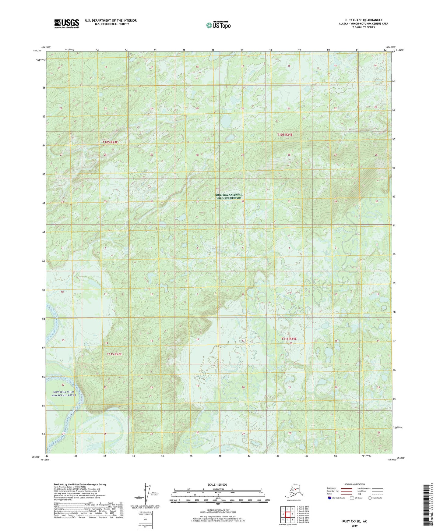Ruby C-3 SE Alaska US Topo Map Image