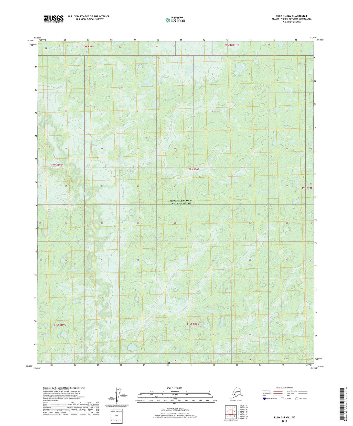 Ruby C-4 NW Alaska US Topo Map Image