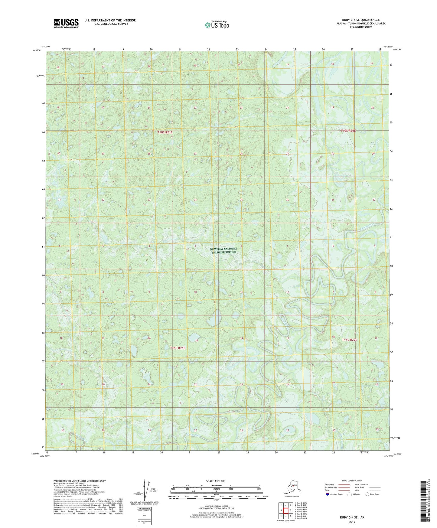 Ruby C-4 SE Alaska US Topo Map Image
