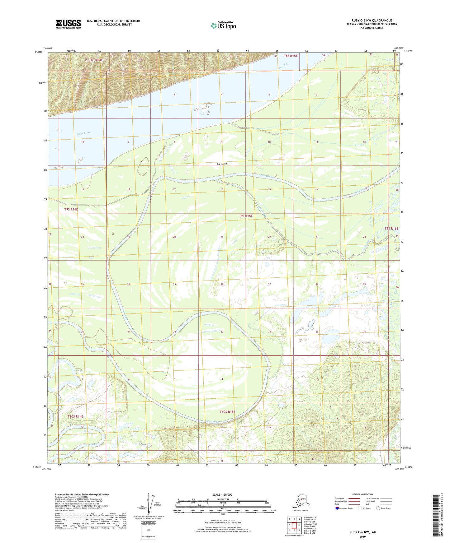Ruby C-6 NW Alaska US Topo Map Image