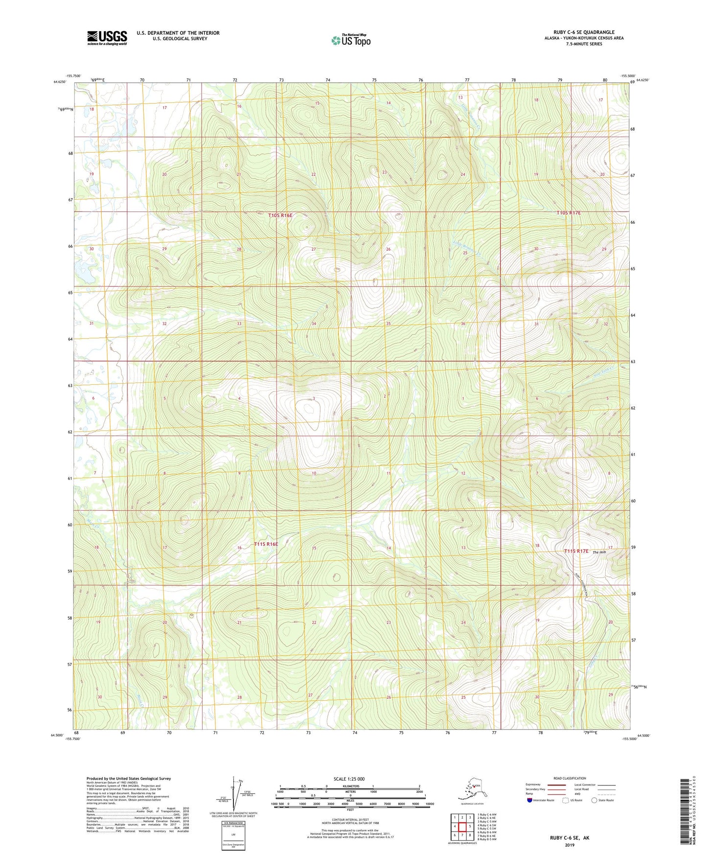 Ruby C-6 SE Alaska US Topo Map Image