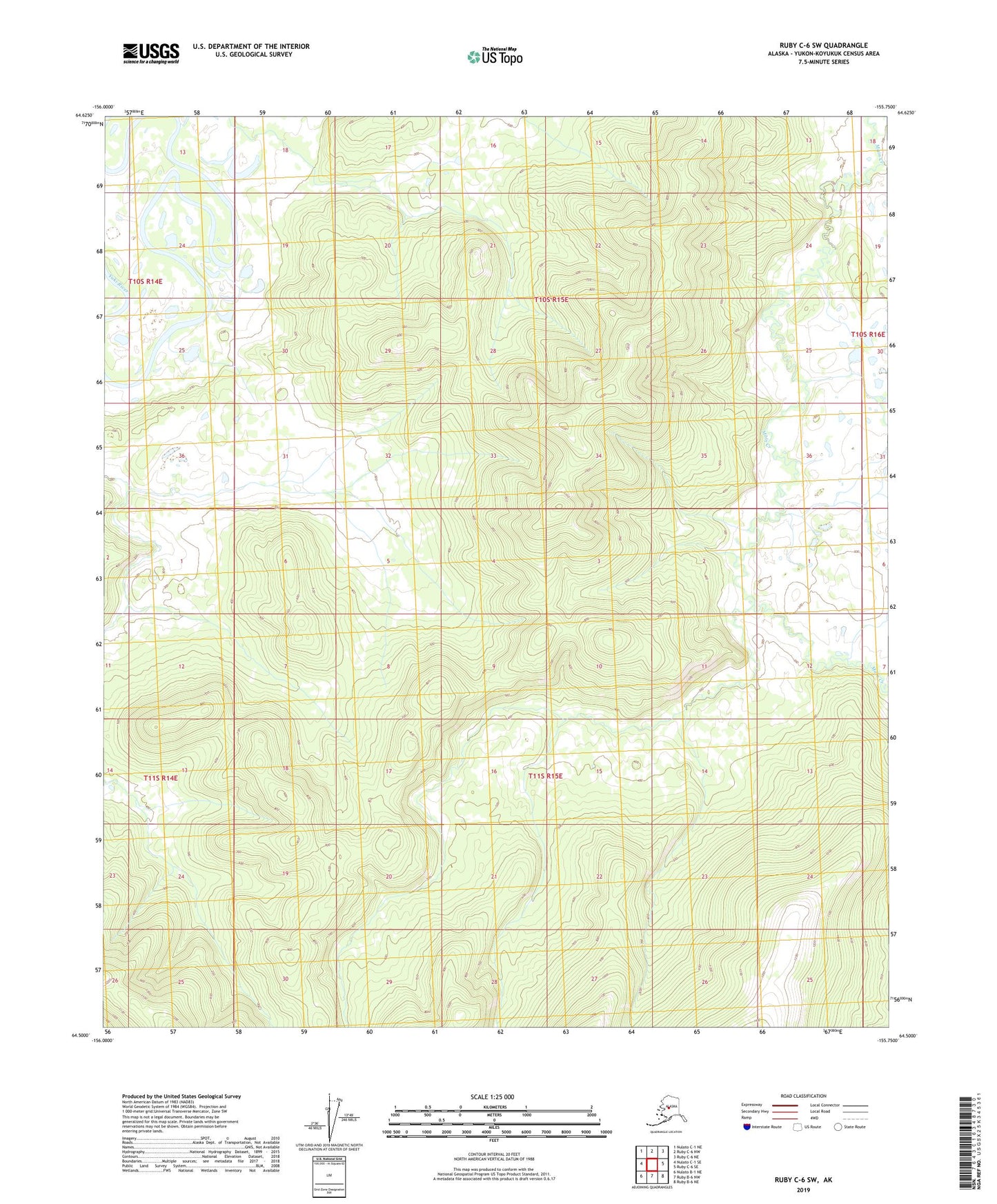 Ruby C-6 SW Alaska US Topo Map Image