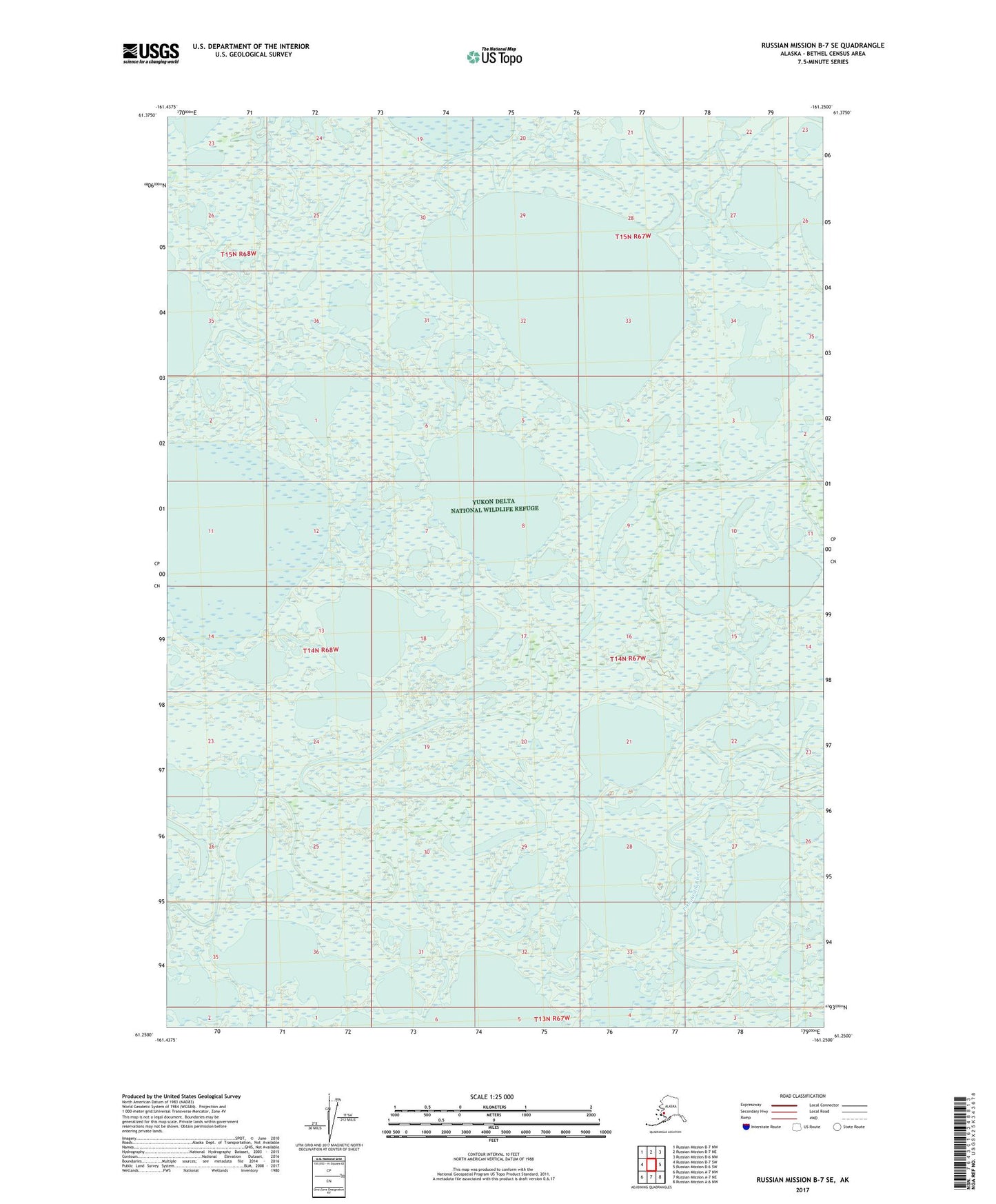 Russian Mission B-7 SE Alaska US Topo Map Image