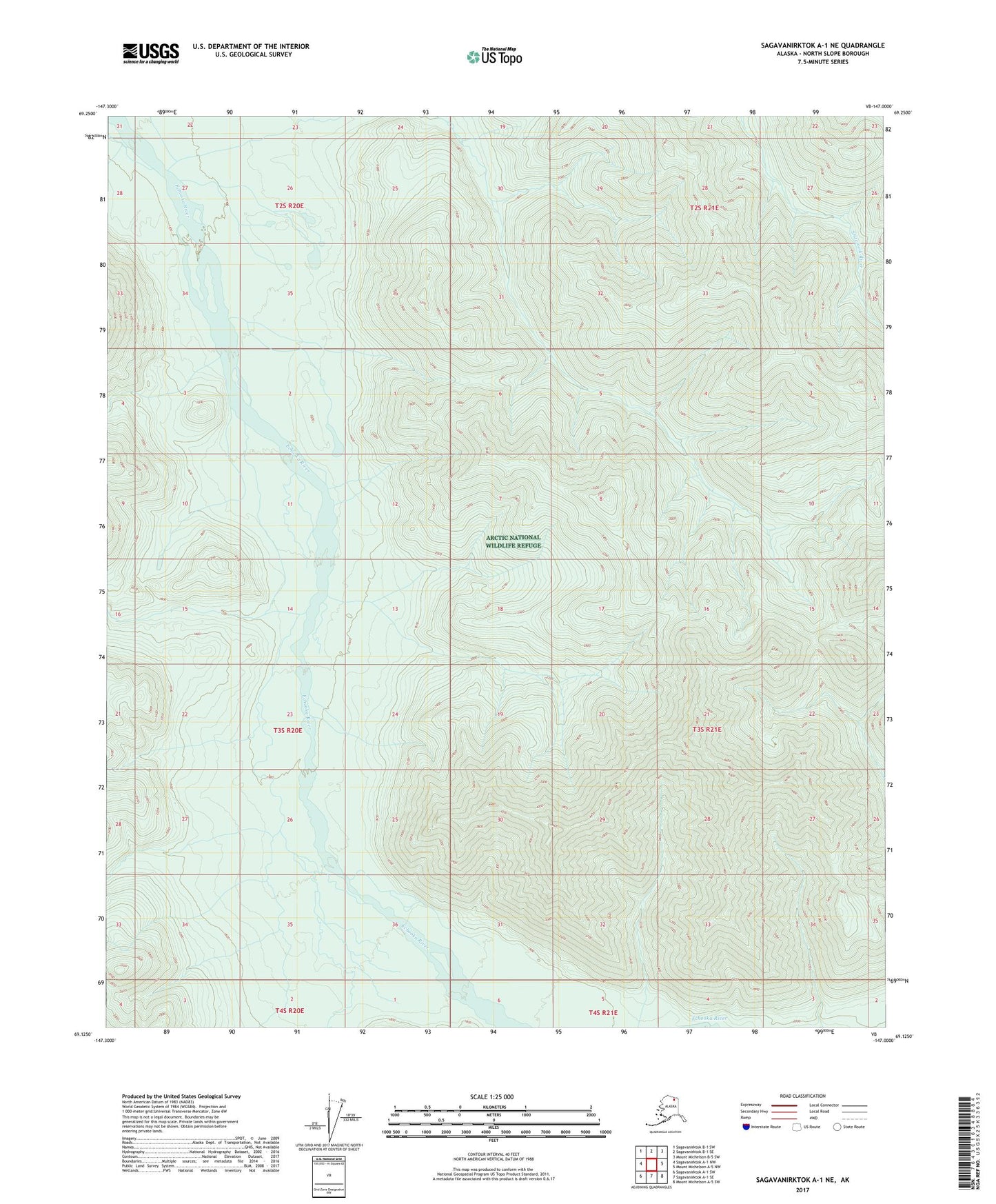 Sagavanirktok A-1 NE Alaska US Topo Map Image