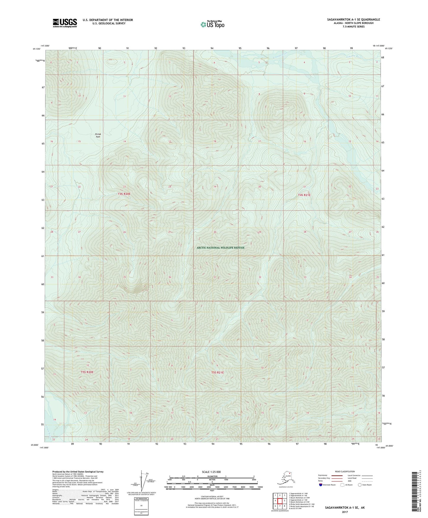 Sagavanirktok A-1 SE Alaska US Topo Map Image