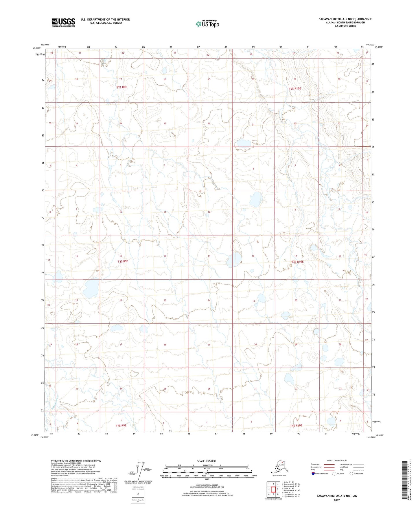 Sagavanirktok A-5 NW Alaska US Topo Map Image
