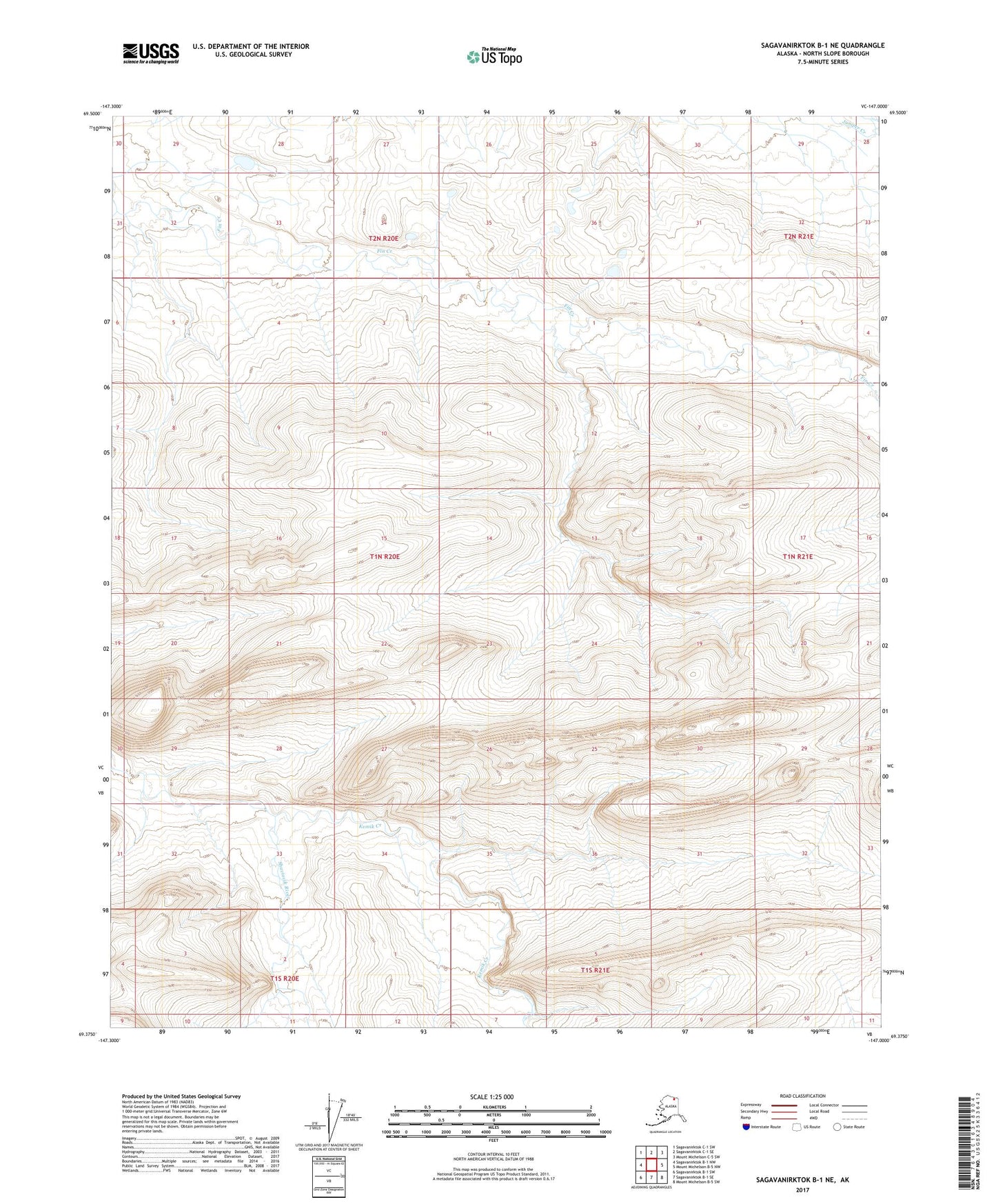 Sagavanirktok B-1 NE Alaska US Topo Map Image